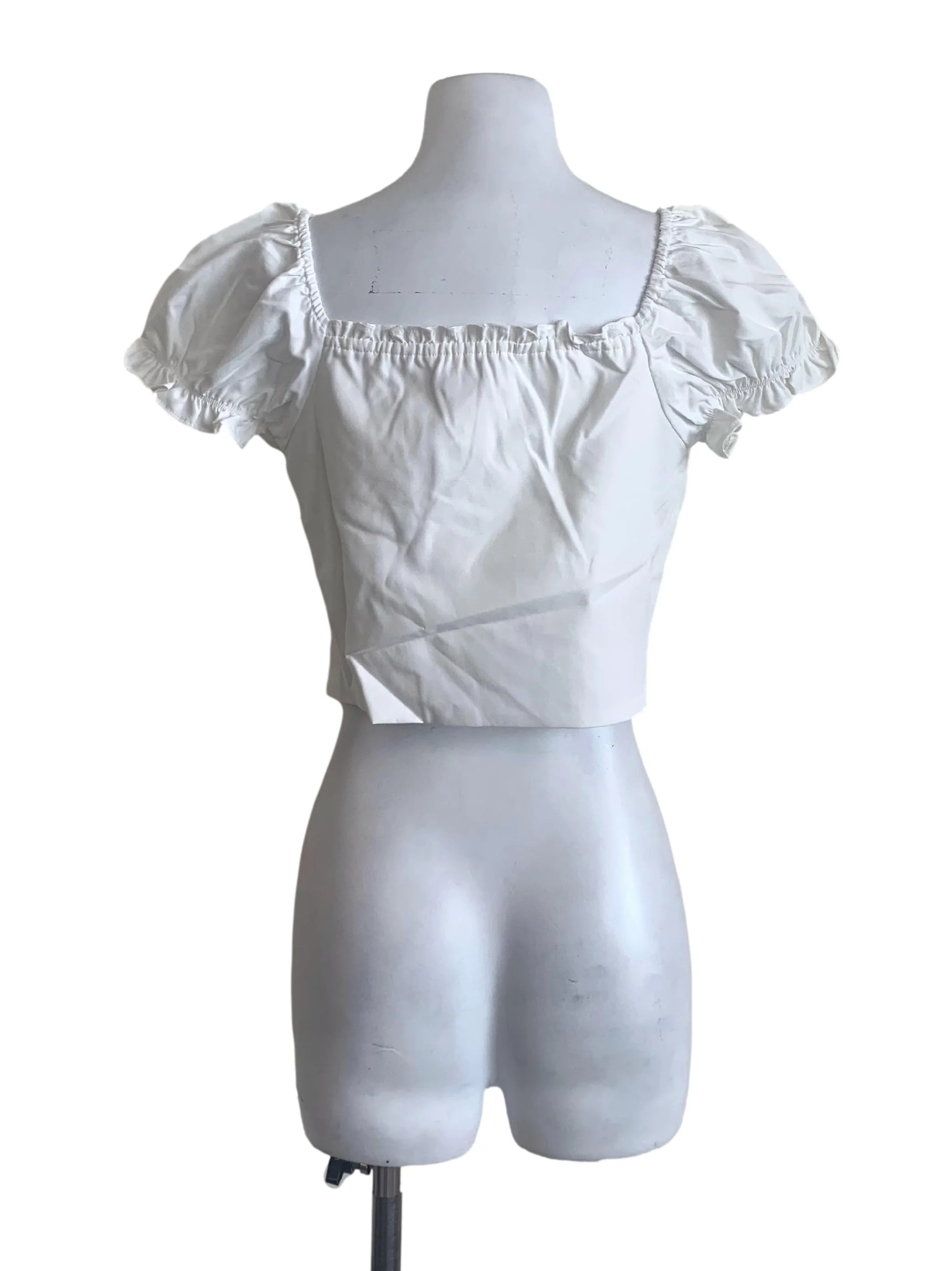 Chiffon White Smocked Top - Image 2