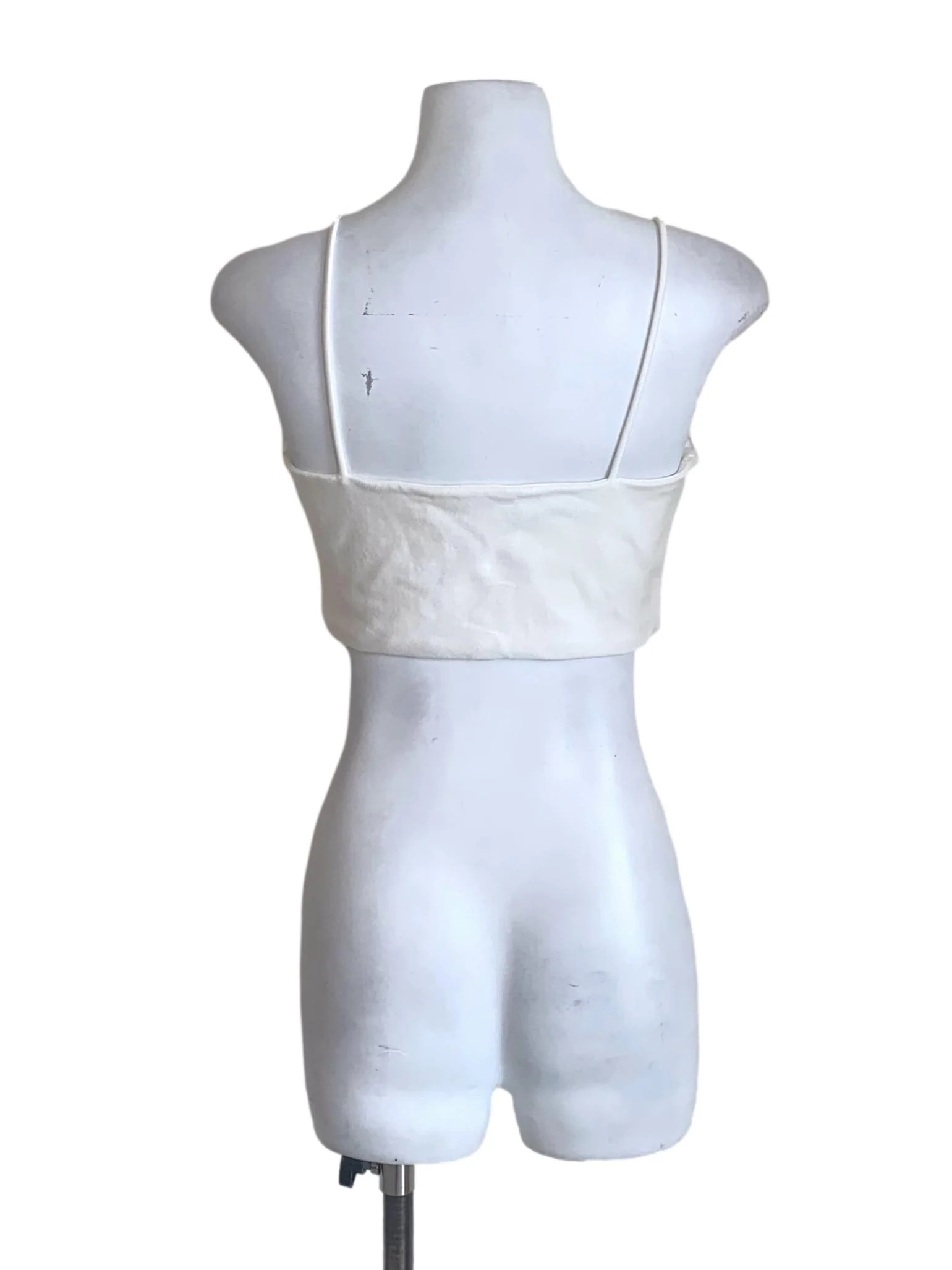 Chiffon White Spaghetti Strap Top LB - Image 2