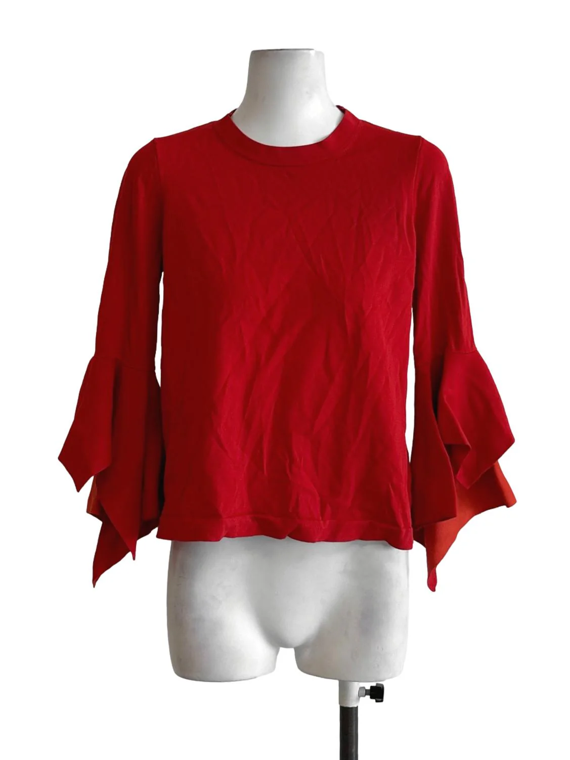 Chilli Red Long Sleeve Knit Top