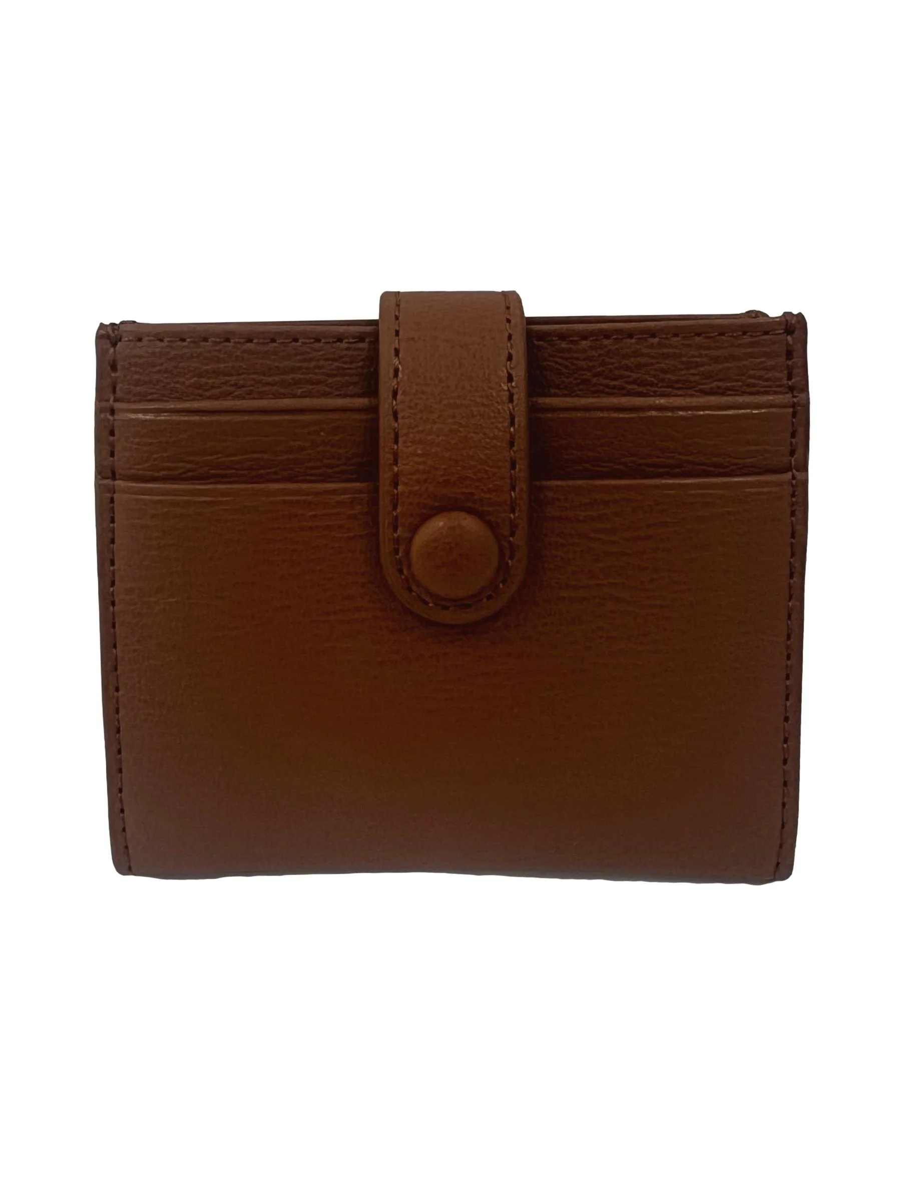 Chocolate Brown Bliss Snap Button Card Holder - Image 2