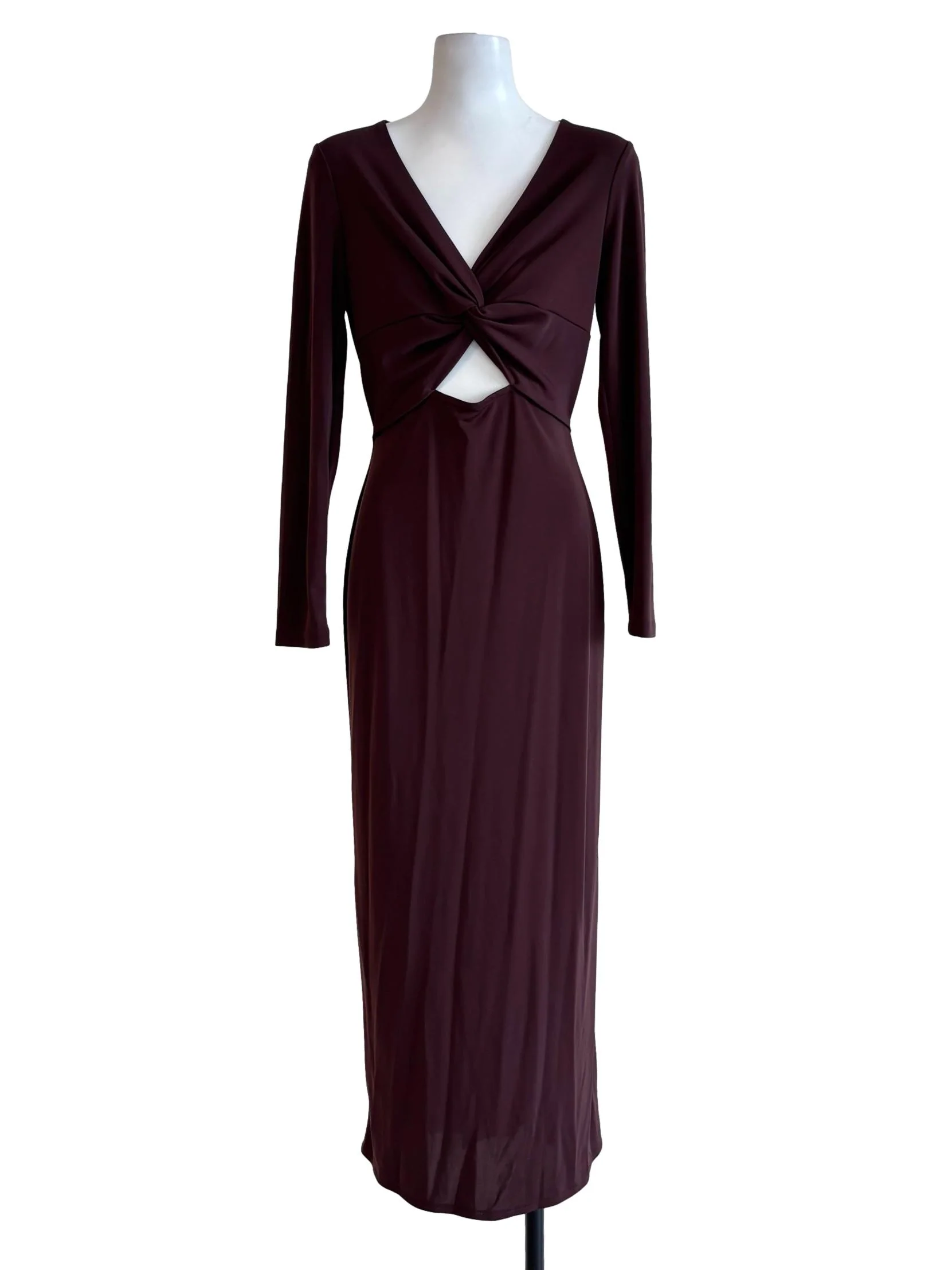 Chocolate Longsleeve Pencil Dress