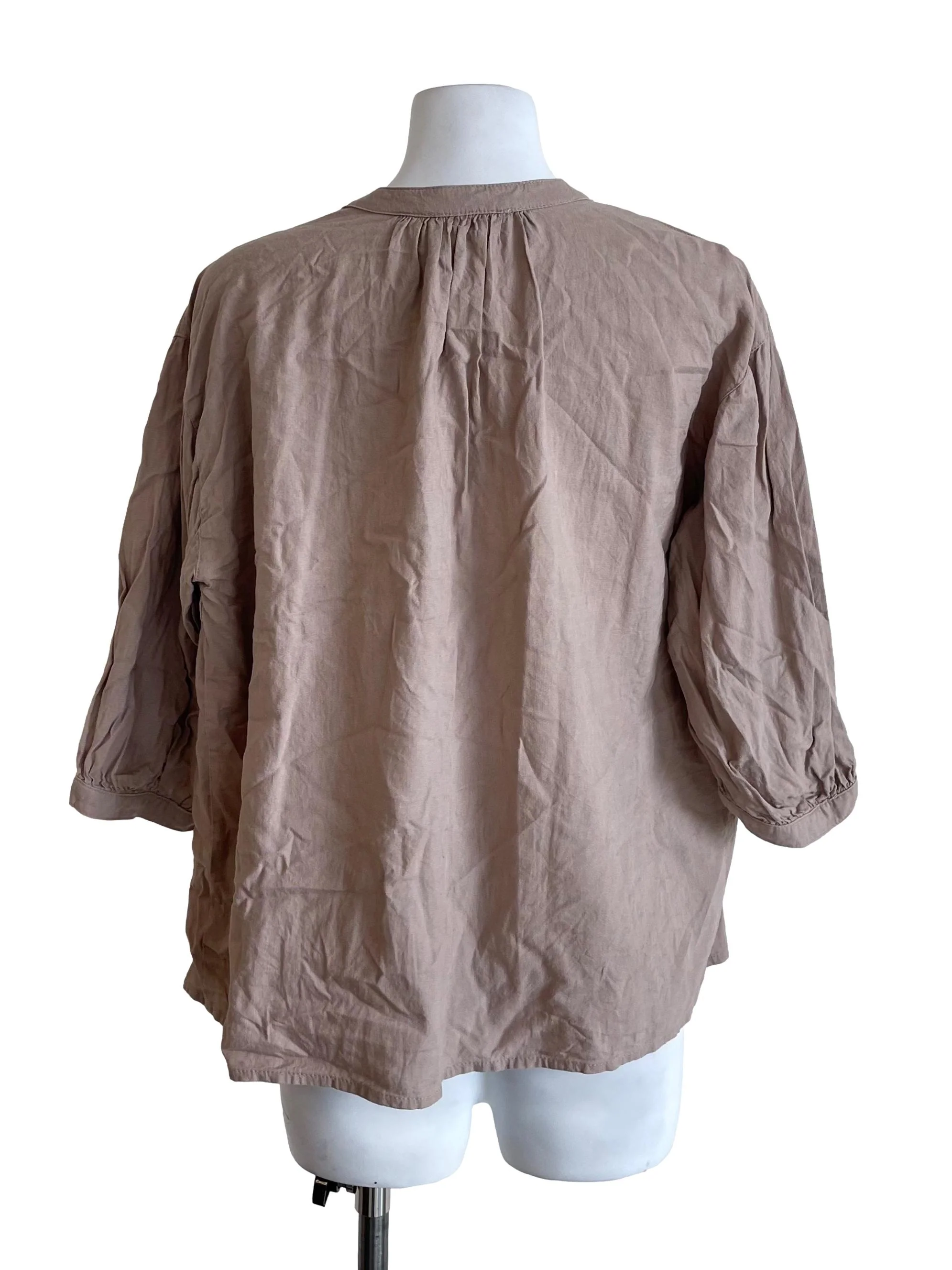 Chocolate Milk Draped Peasant Top - Image 2