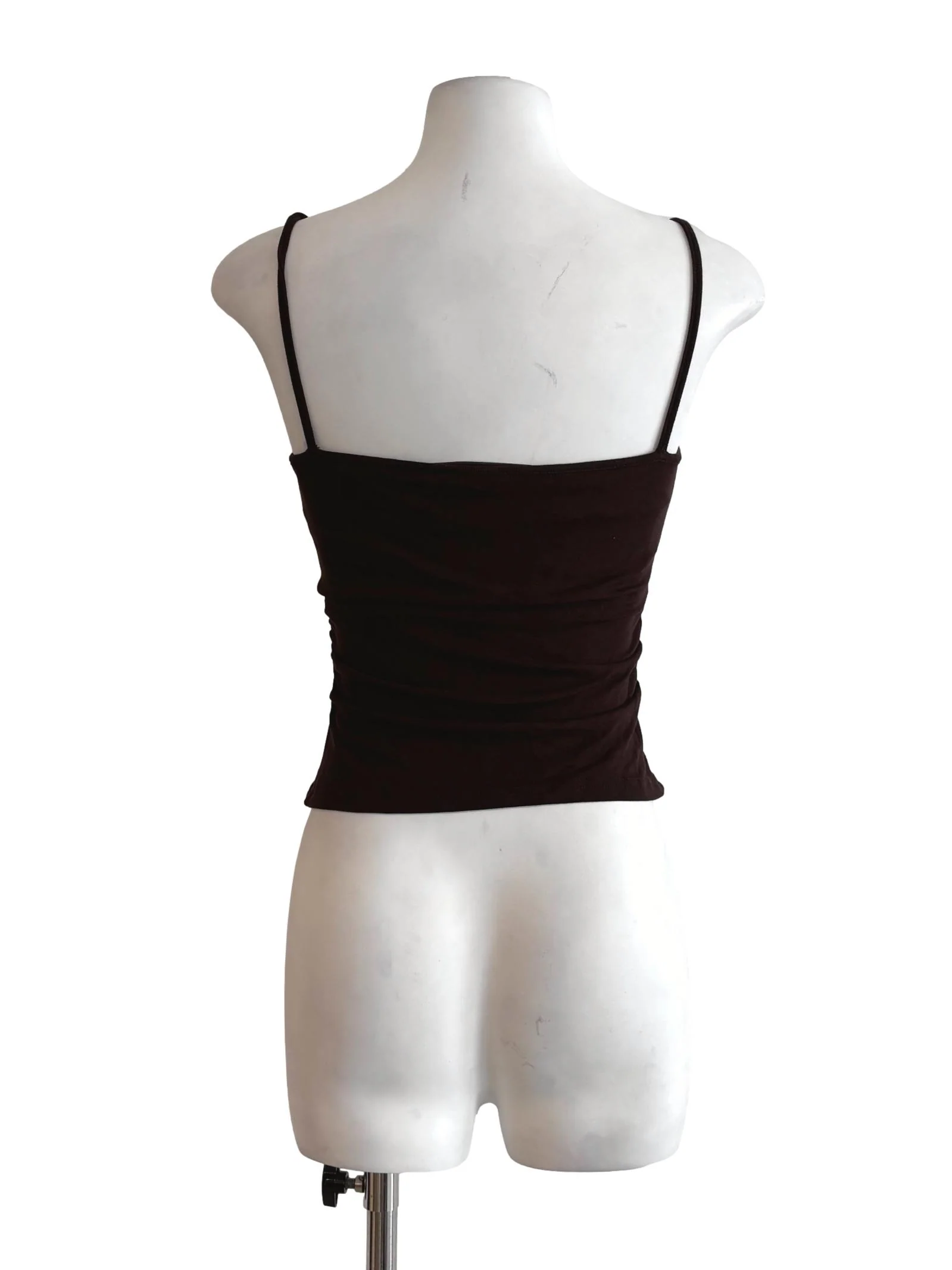 Chocolate Ruched Camisole Top - Image 2