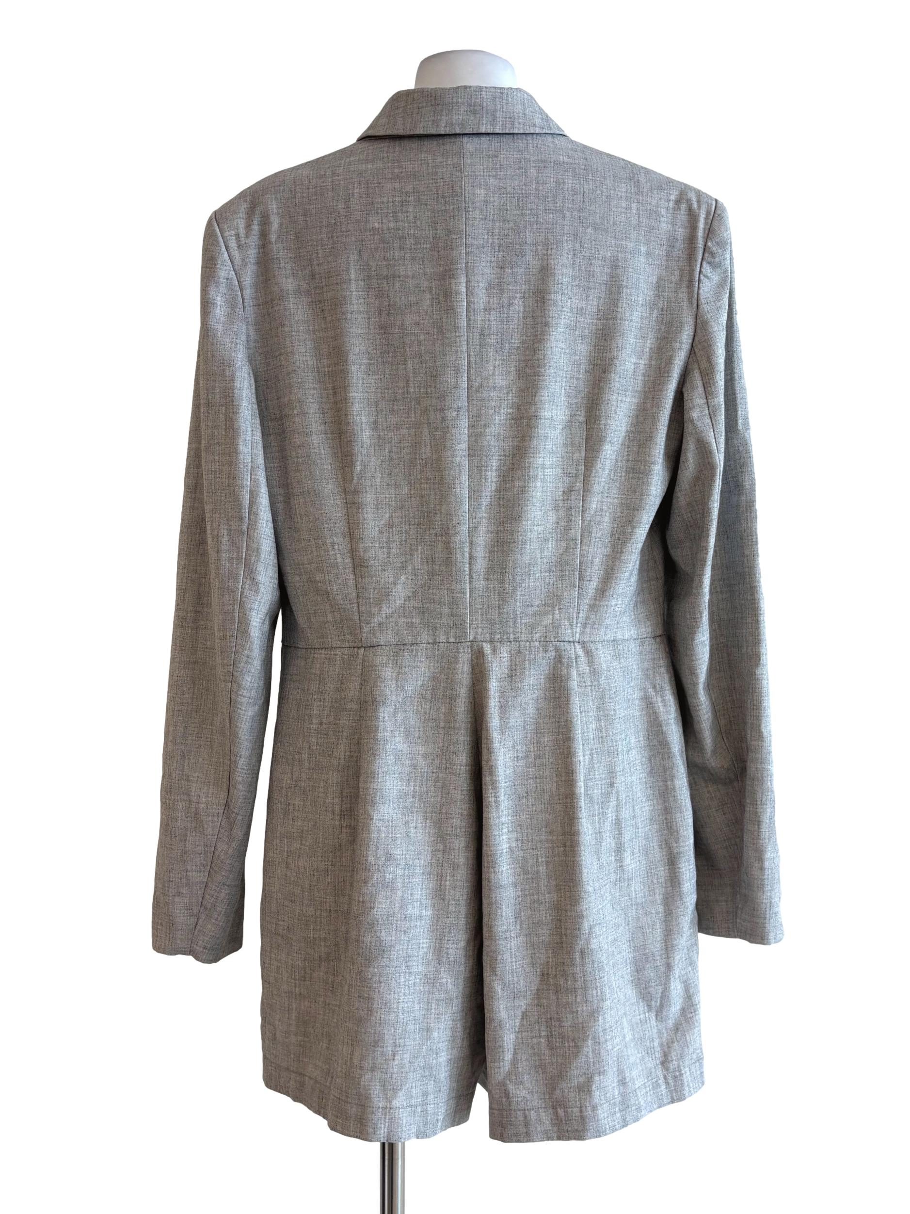 Chrome Grey Blazer Romper - Image 2