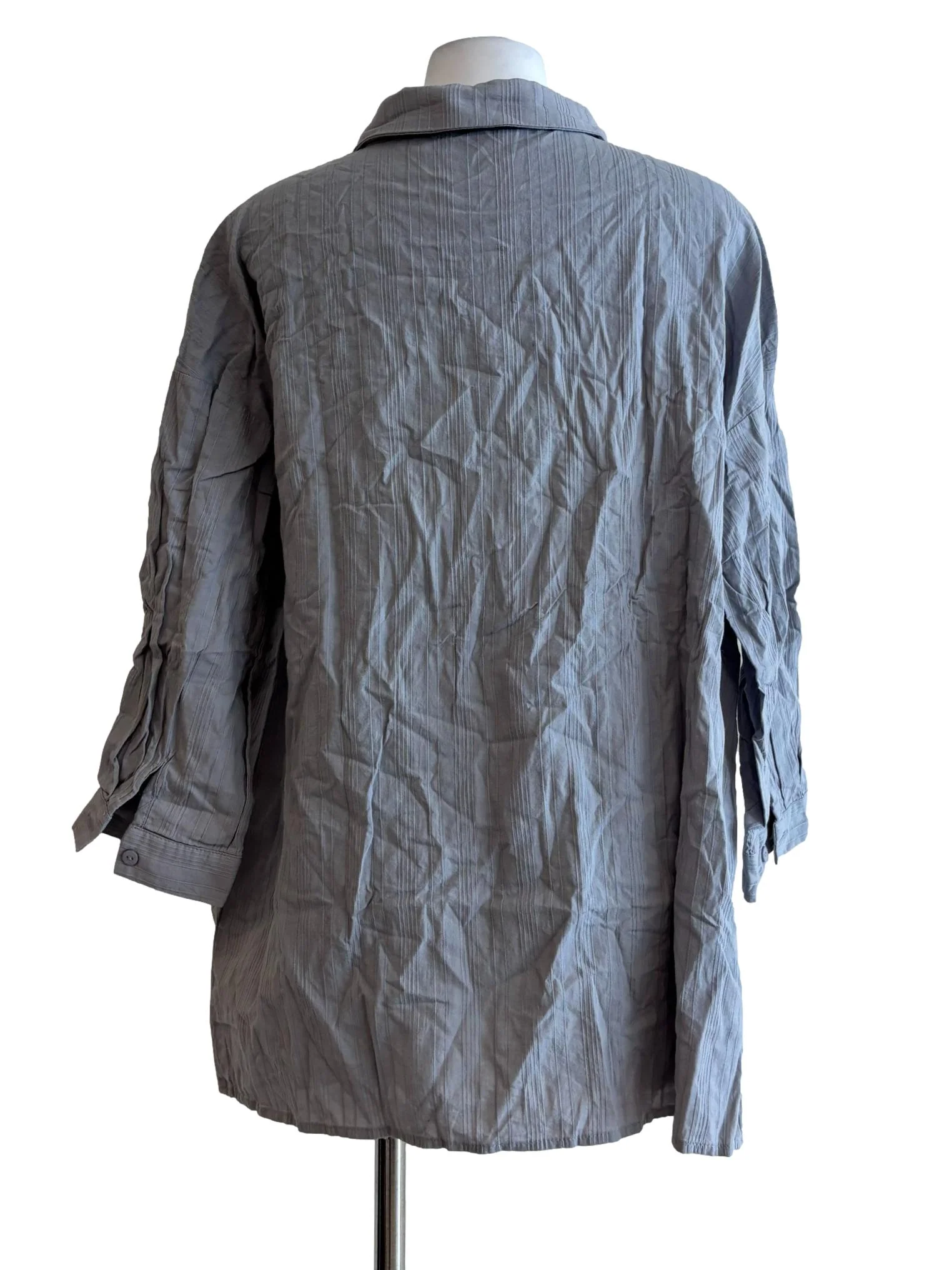 Chrome Grey Collared Button Shirt - Image 2