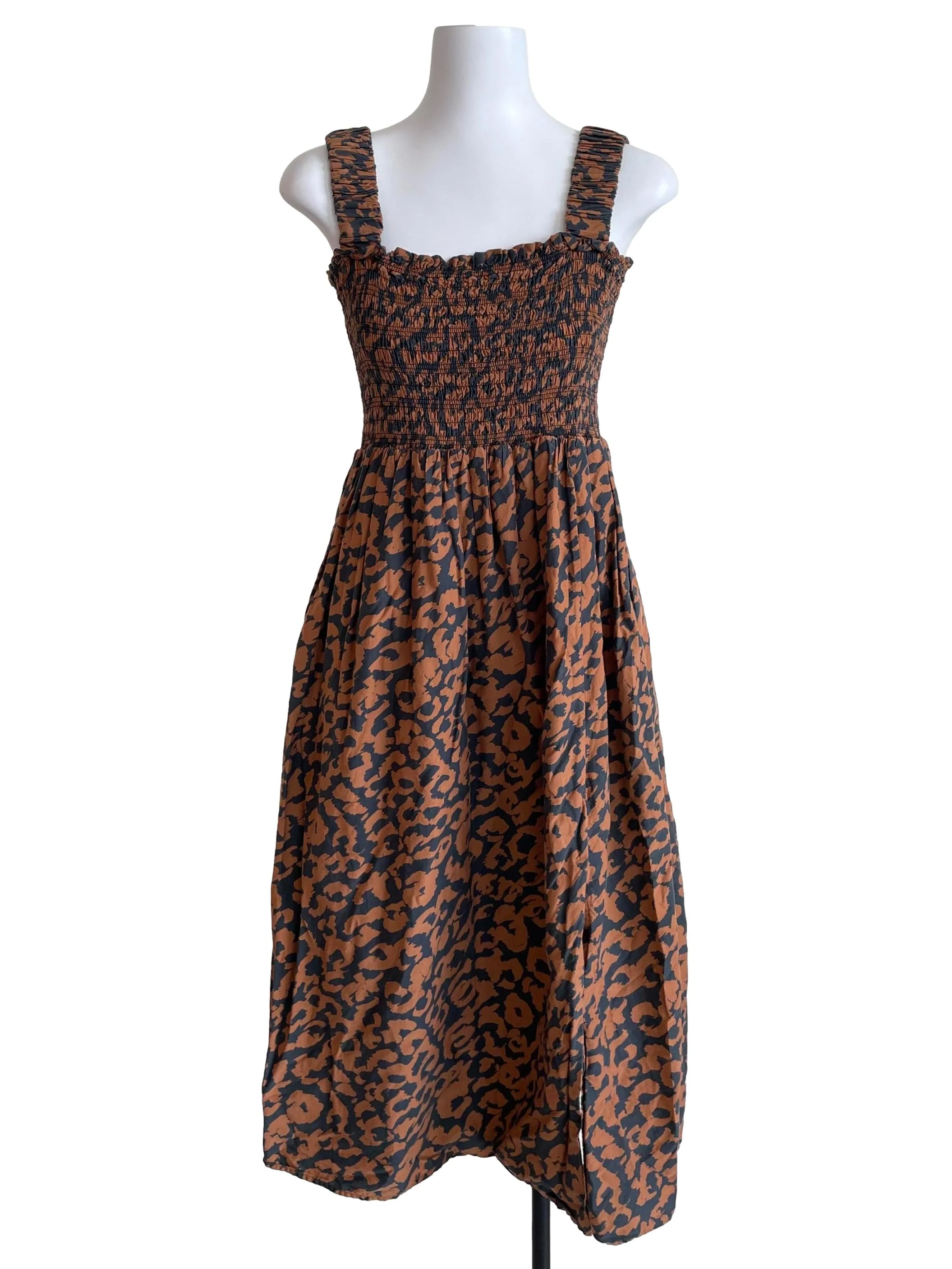 Cider Shirred Dress