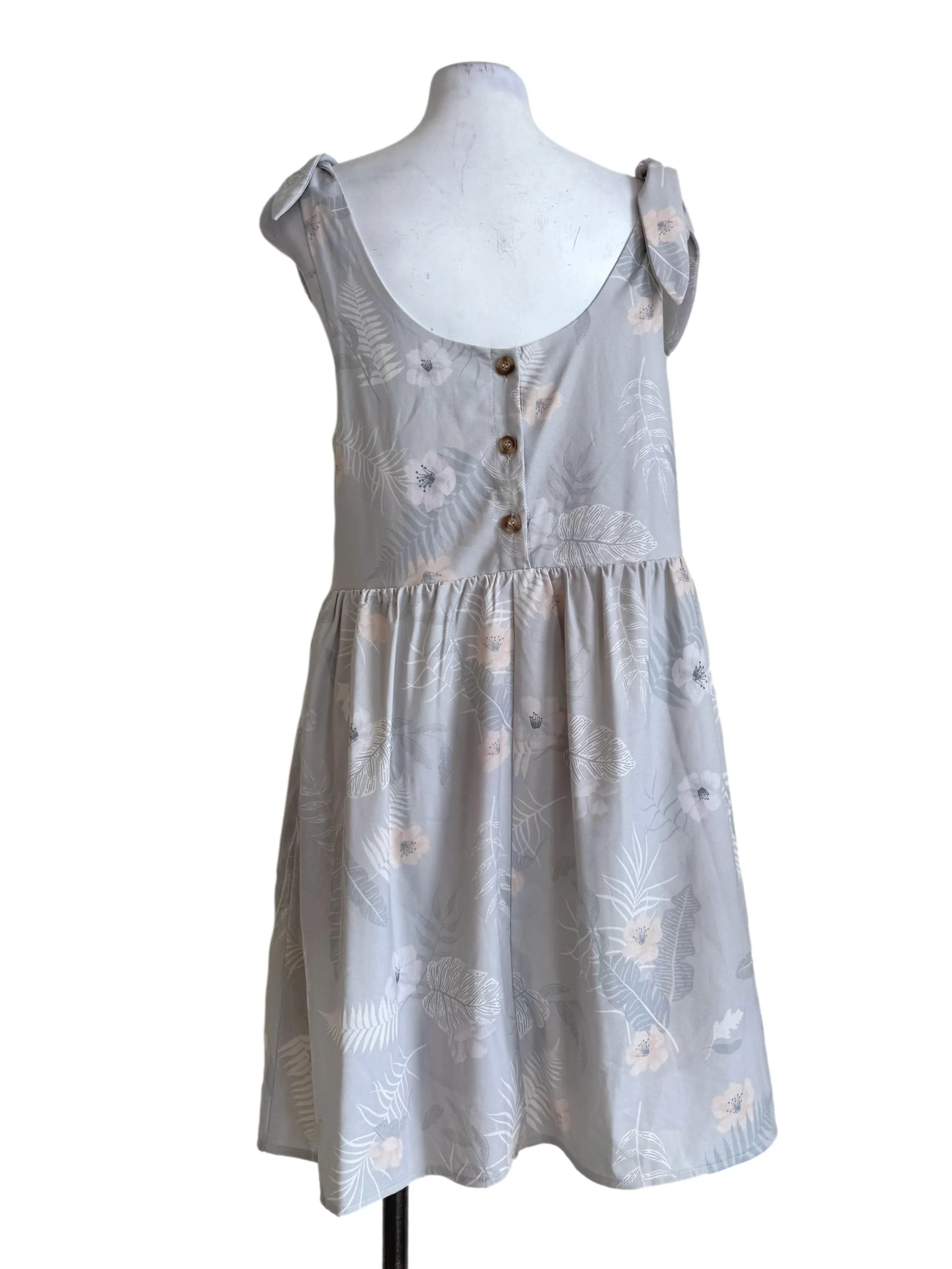 Cloud Grey Prints Empire Romper Dress - Image 2
