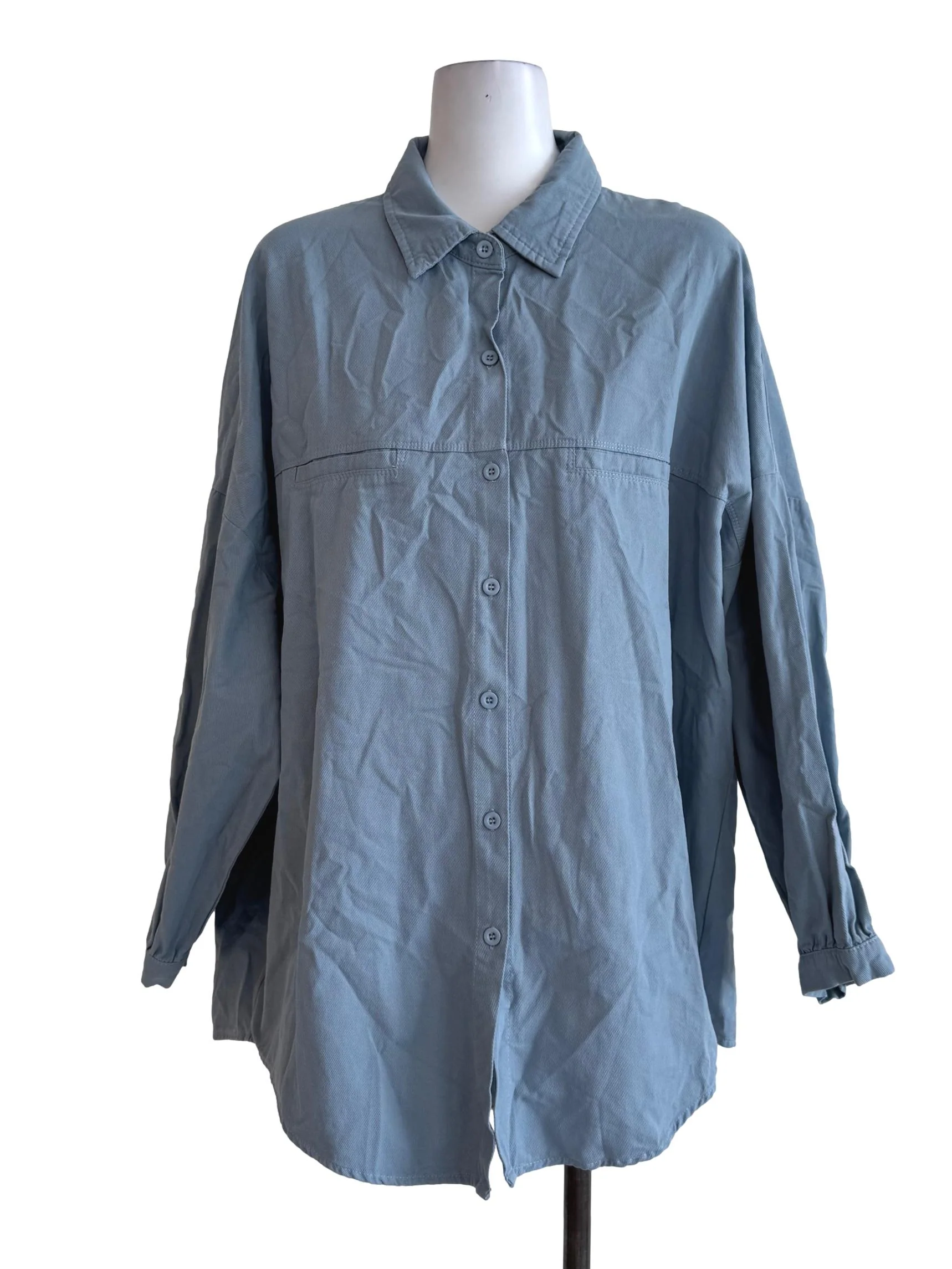 Cloudy Blue Long Sleeve Blouse