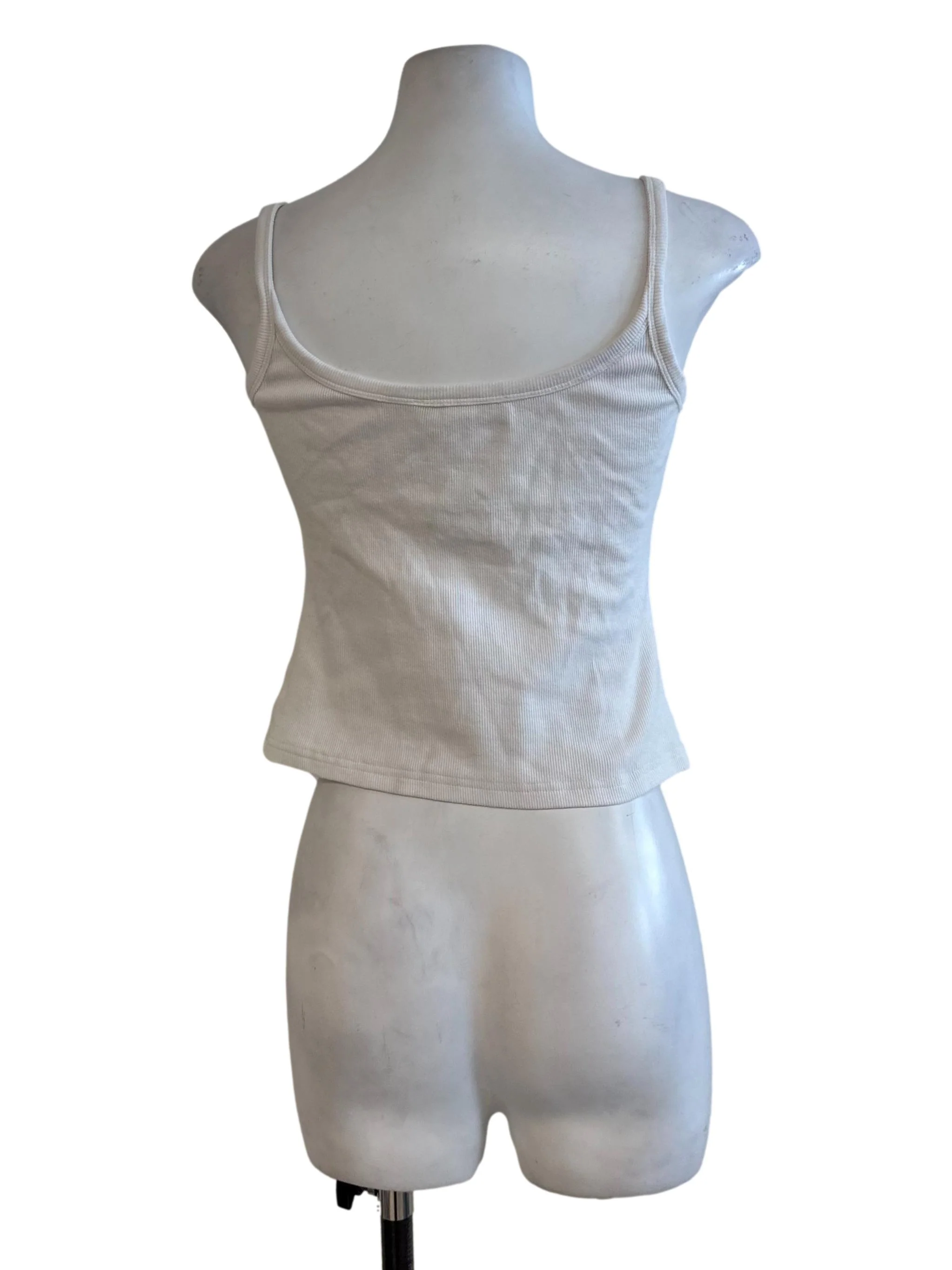 Cloudy White Knit Tank Top - Image 2