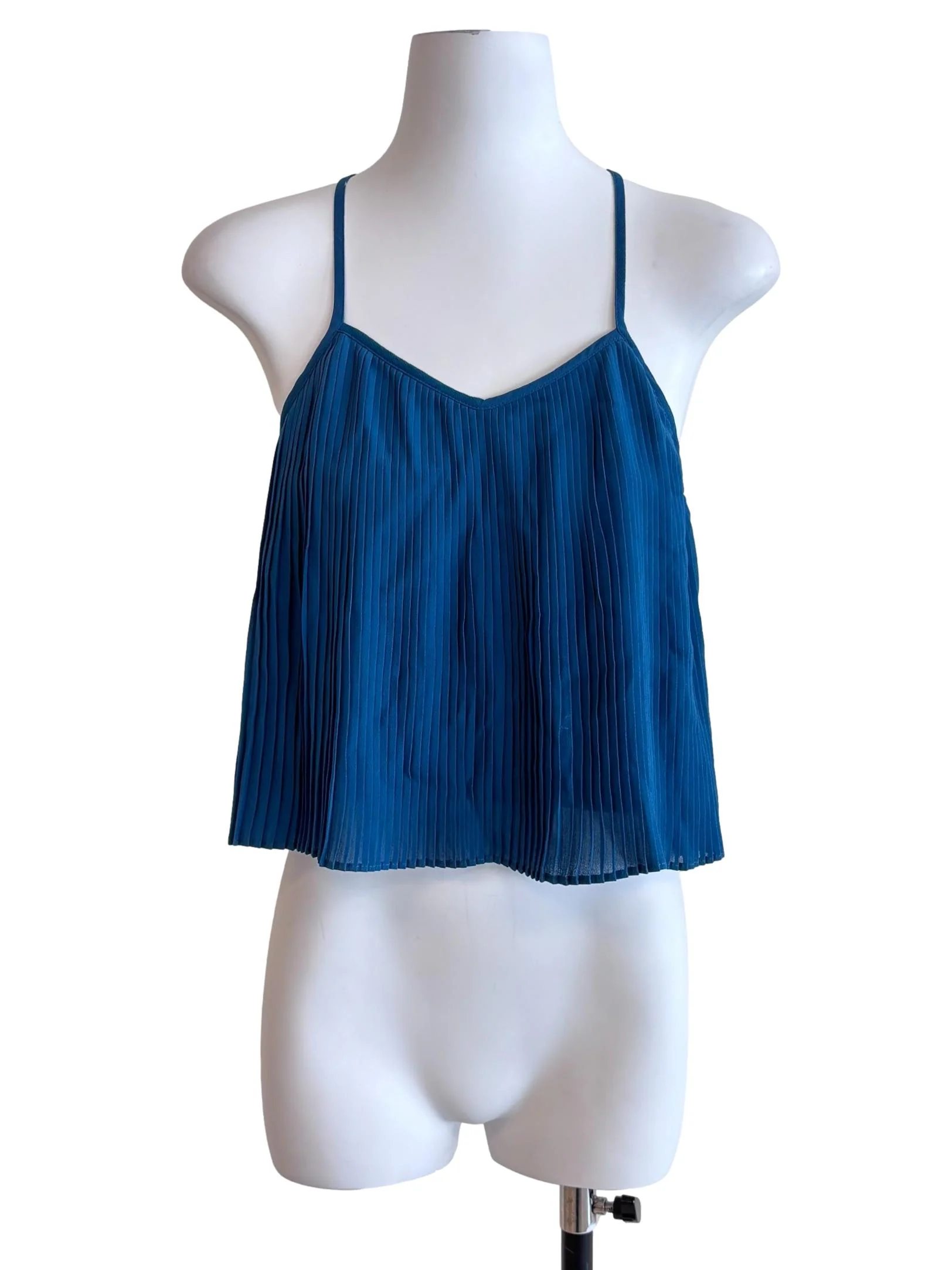 Cobalt Blue Pleats Flare Cami Top