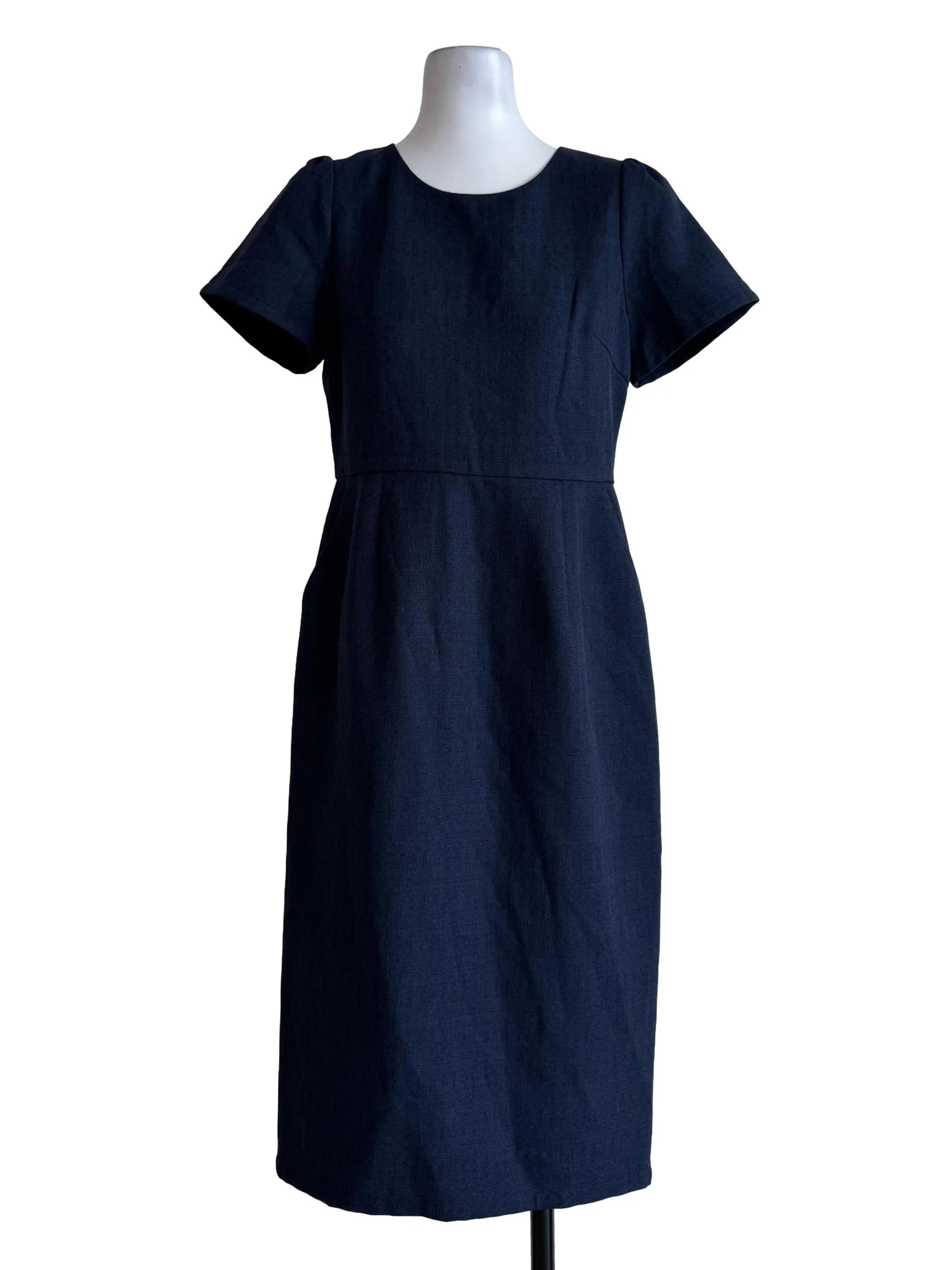 Cobalt Blue Round Neck Dress