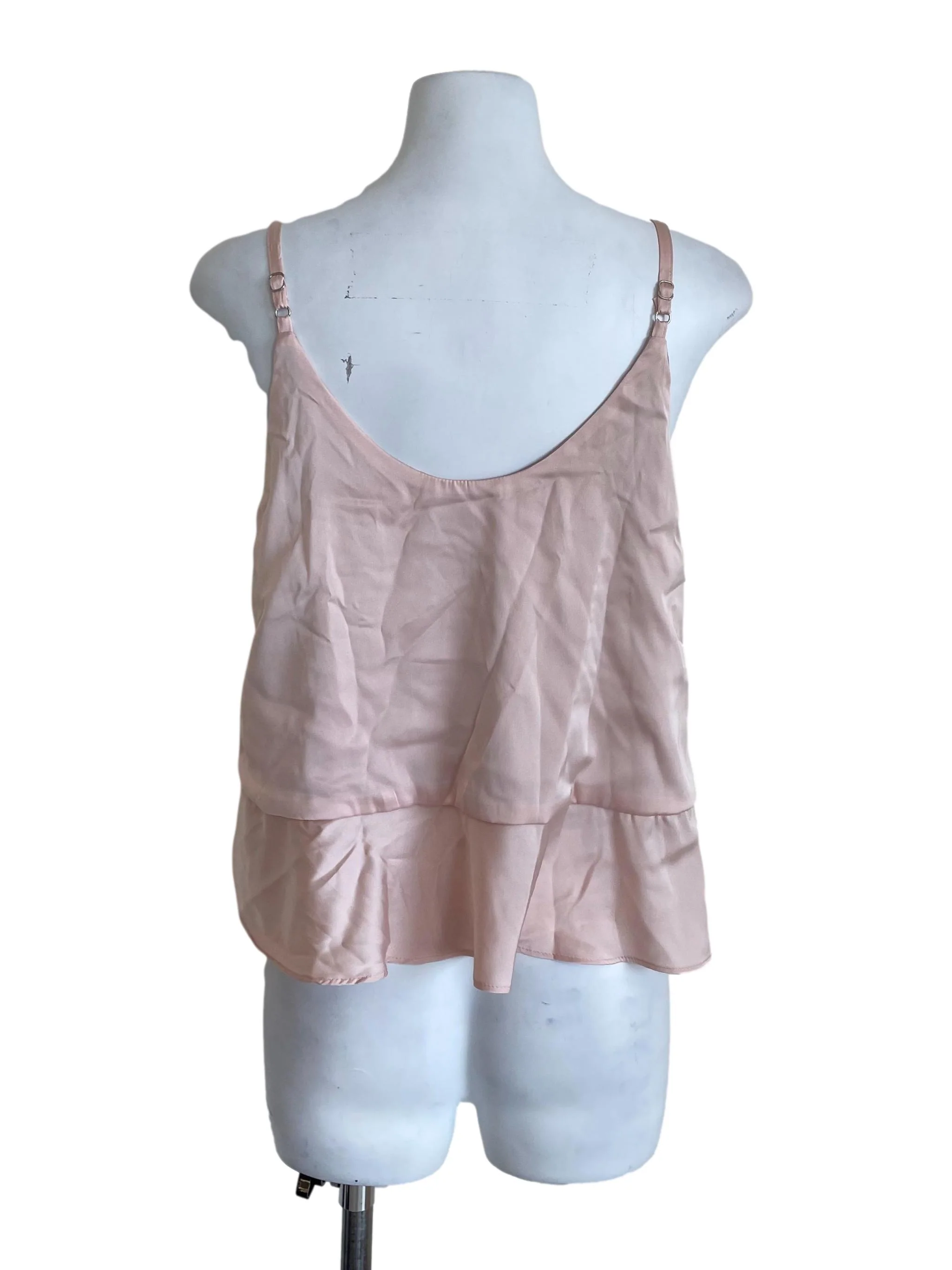Pink Scrunch Satin Cami Top - Image 2