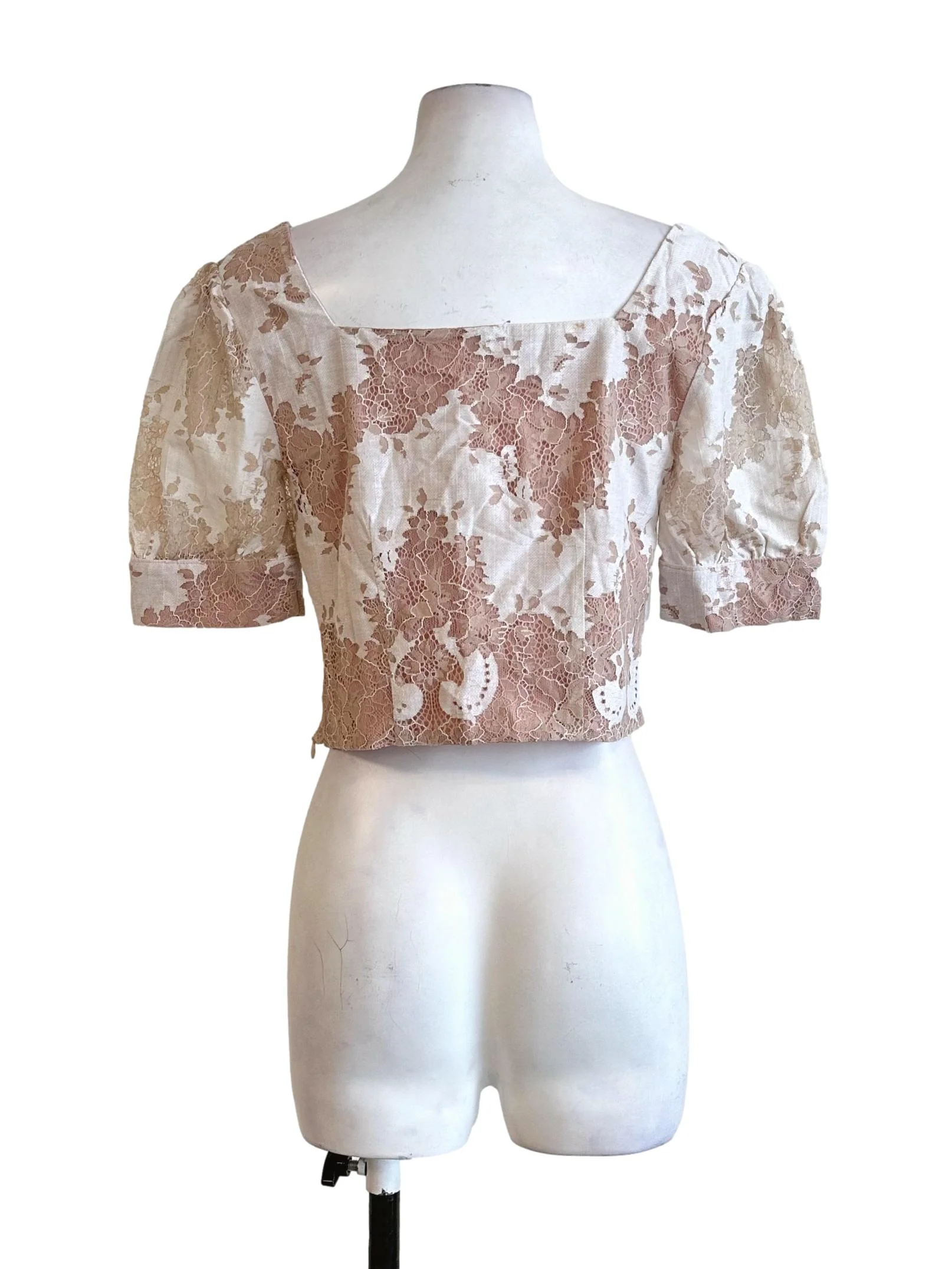 Coconut White Lace Pattern Top - Image 2