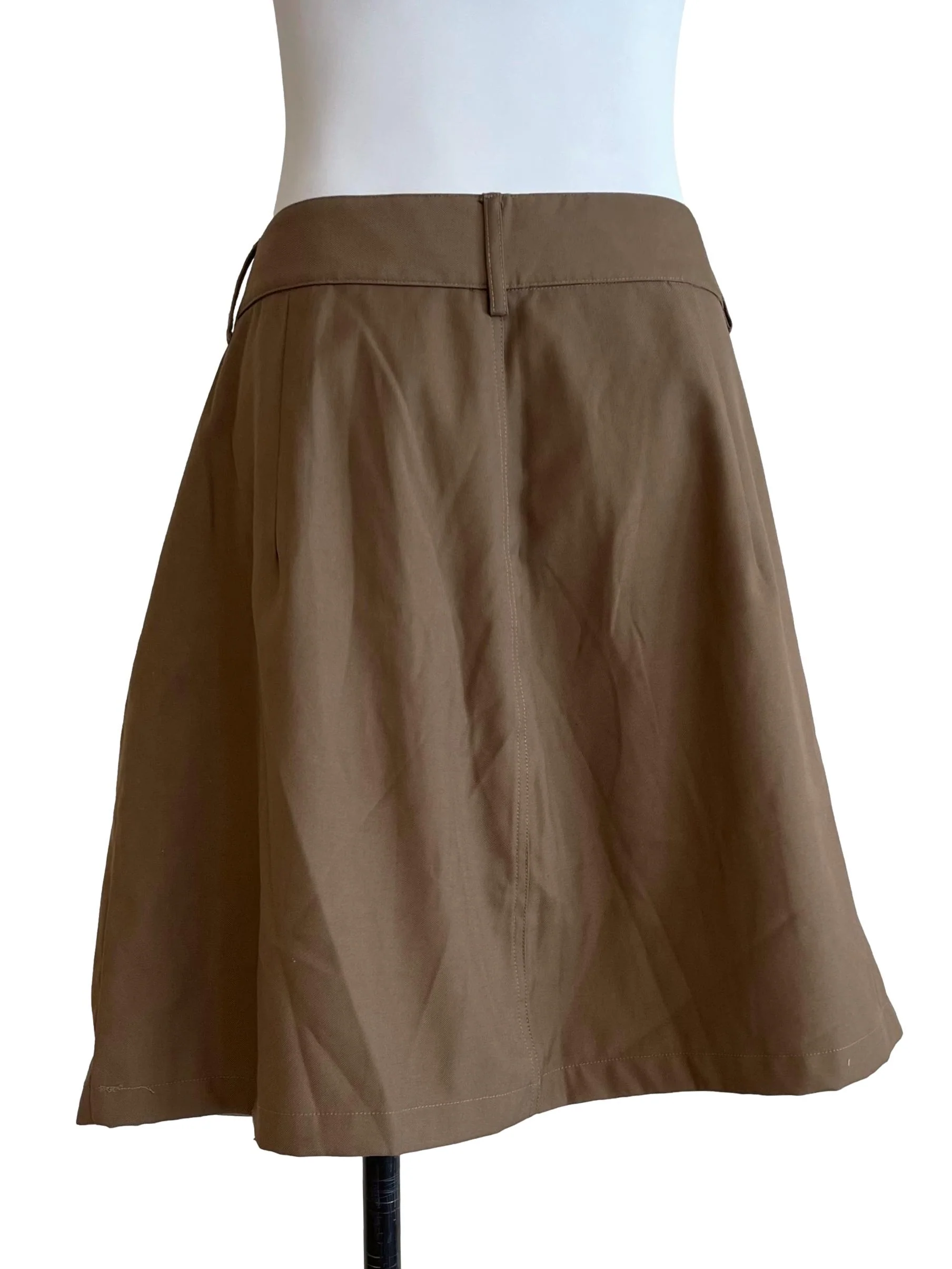 Coffee Brown Front Piocted Skorts - Image 2