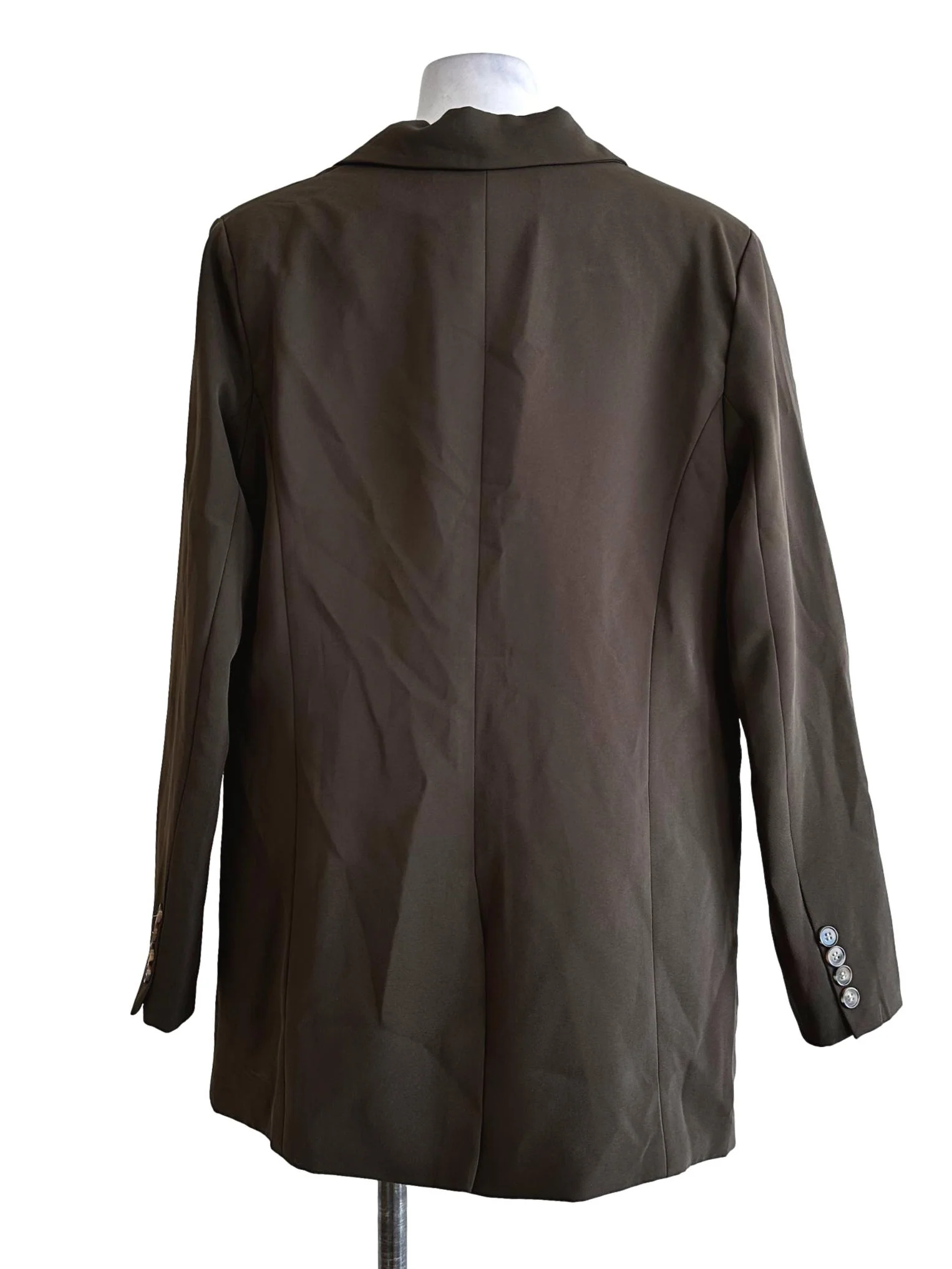 Coffee Brown Plain Blazers TEM - Image 2