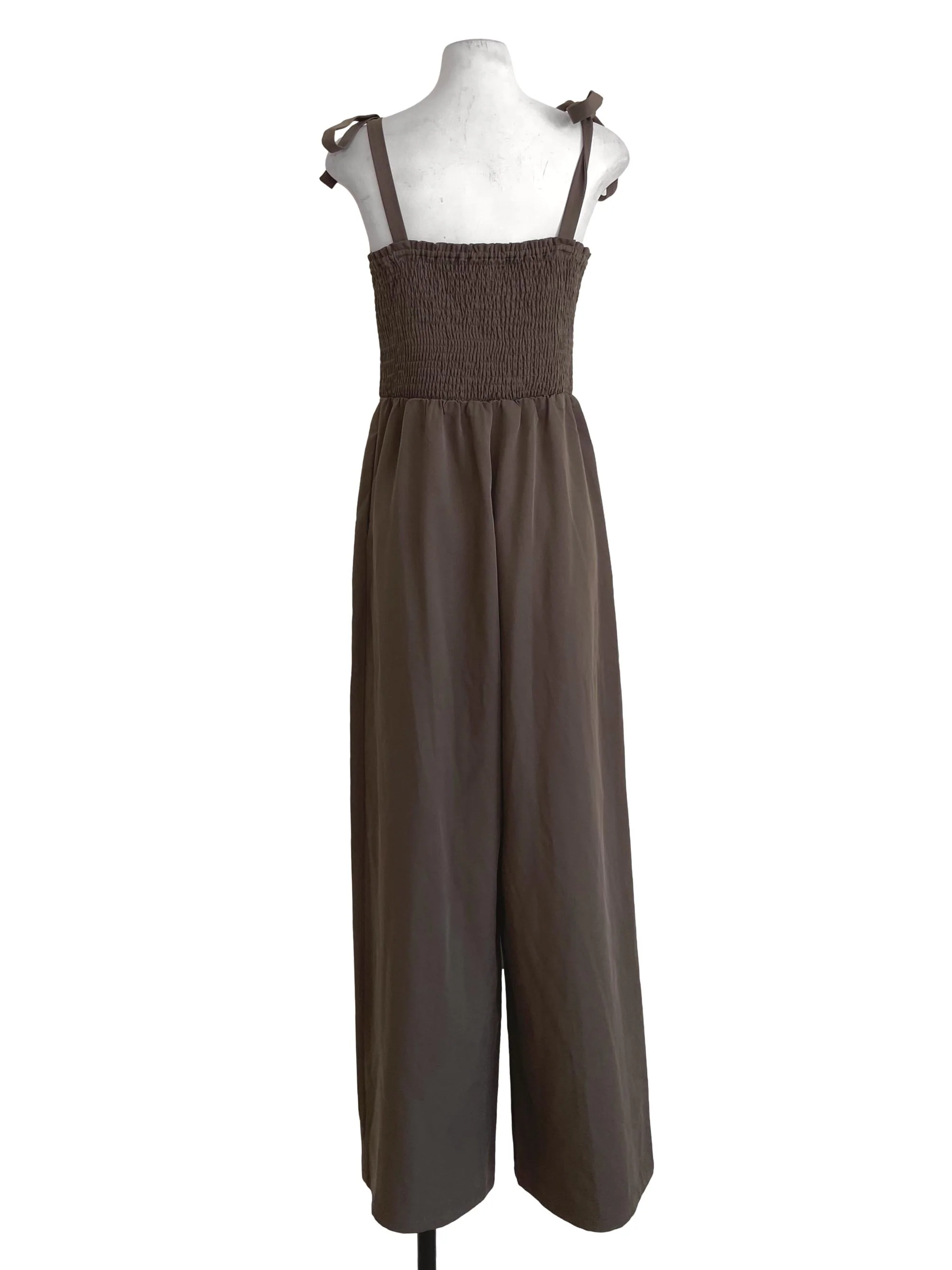 Coffee Brown Sleeveless Jumpsuit TWL - Image 2