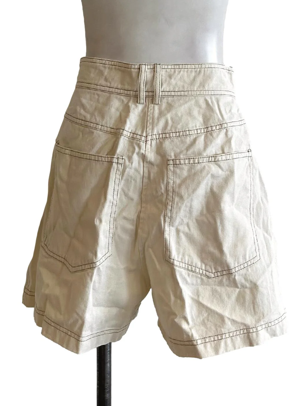 Contrast Stitch Cotton Shorts OSN - Image 2