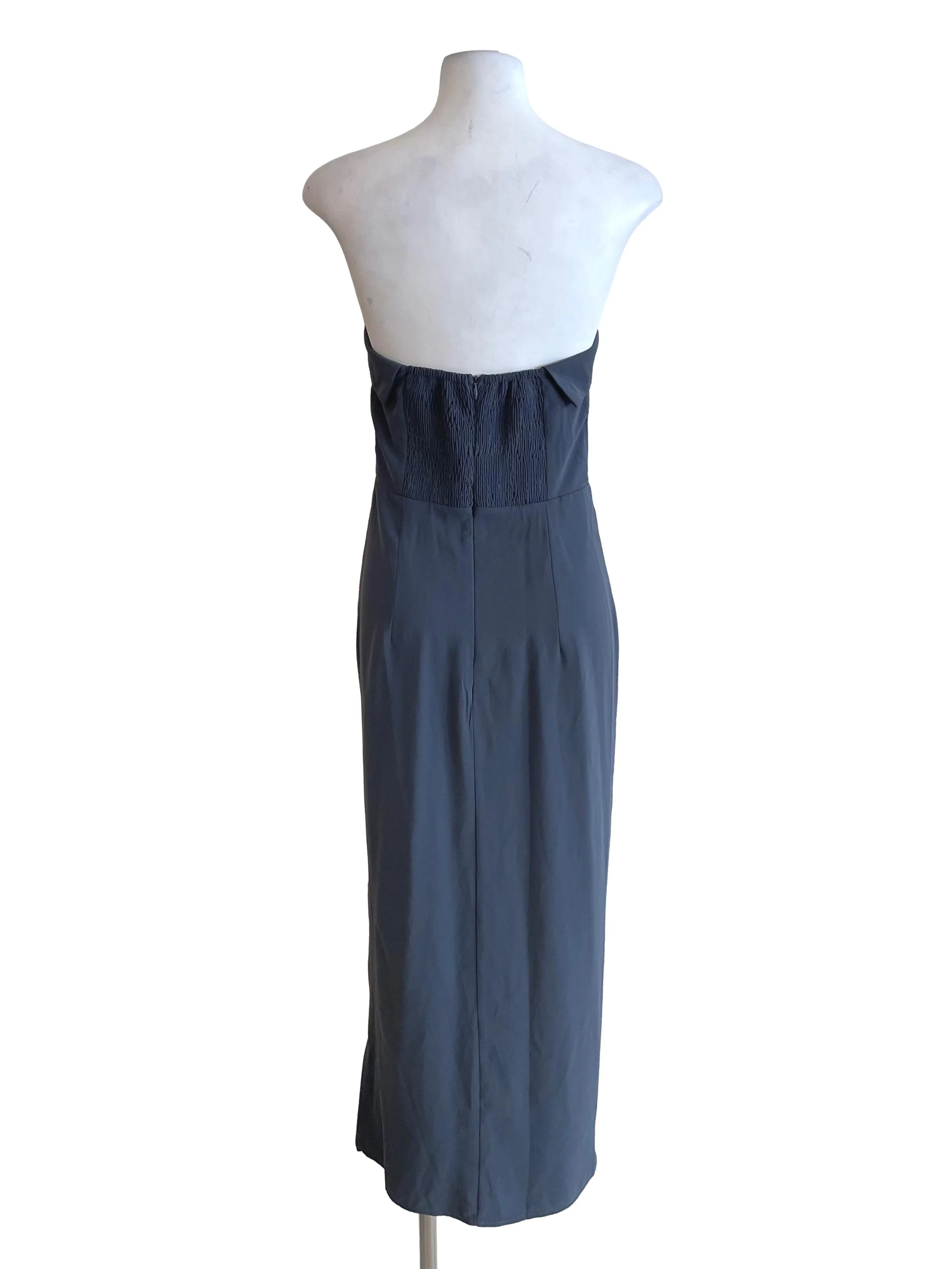 Cool Grey Strapless Bodycon Dress - Image 2