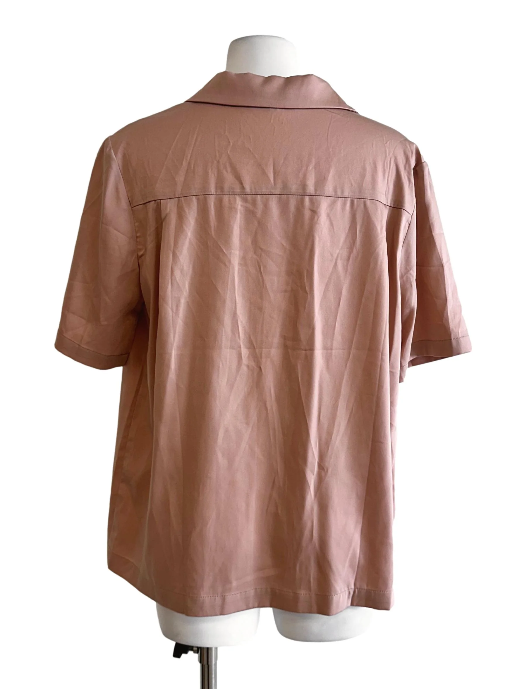 Coral Pink Collar Top - Image 2