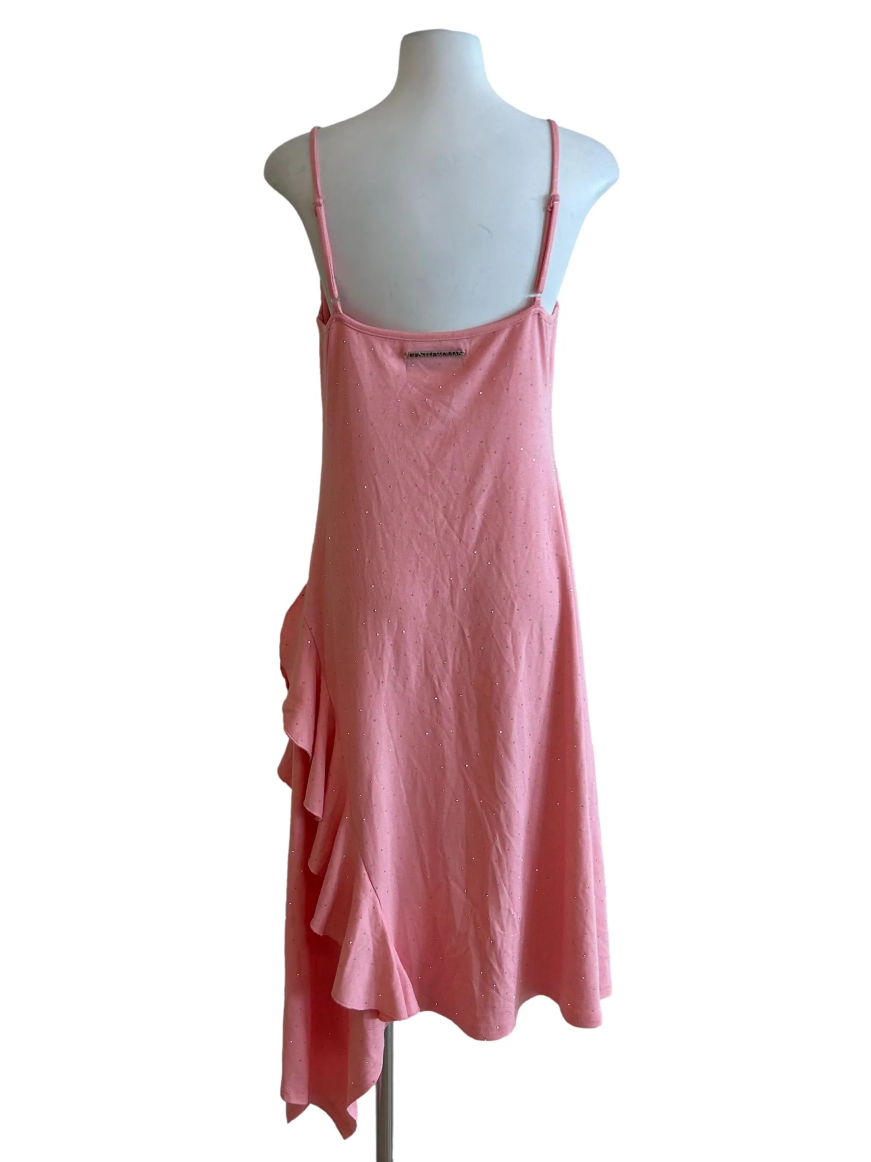 Coral Pink Rhinestone Cami Dress - Image 2
