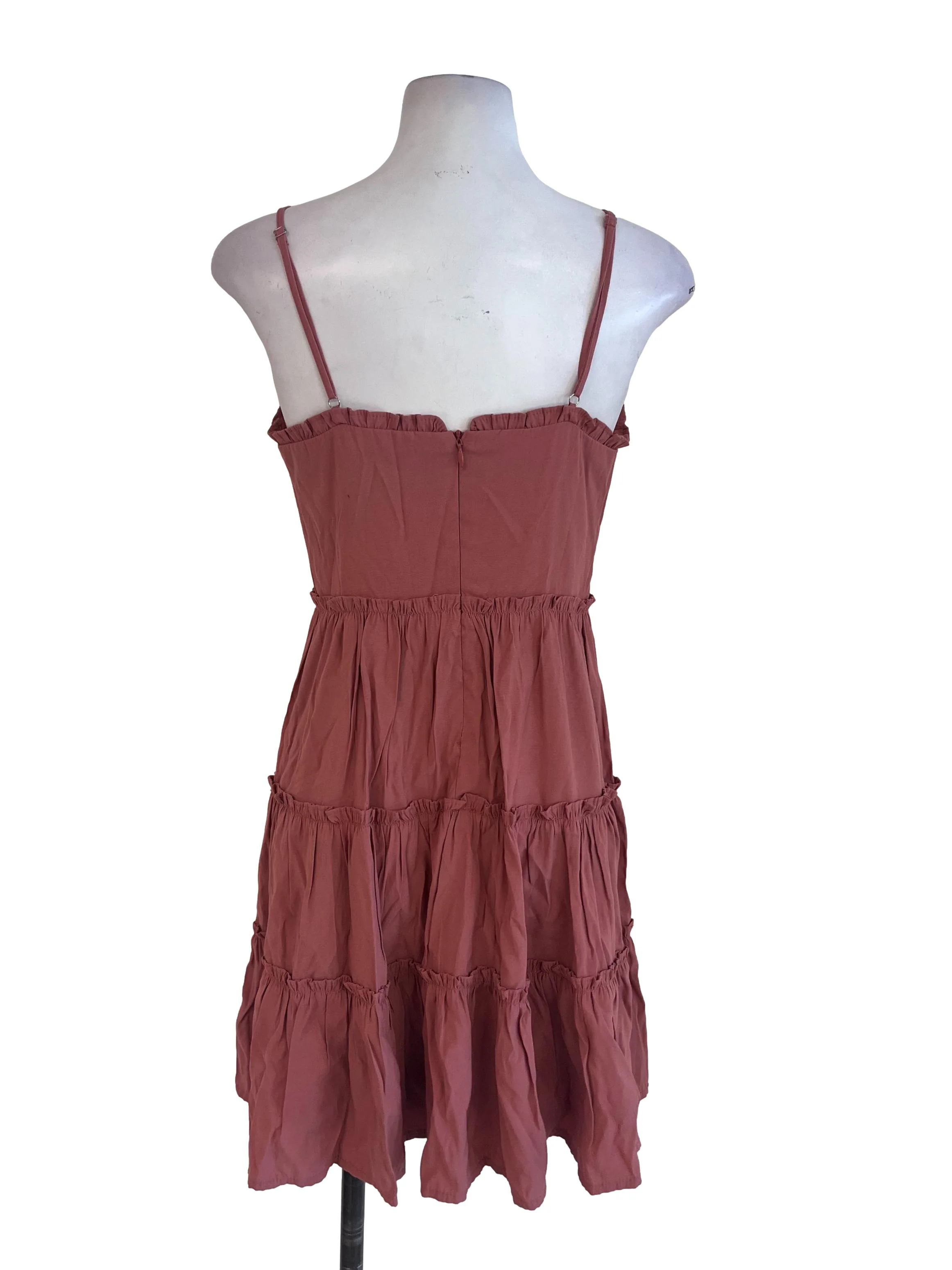 Coral Pink Sleeveless Dress - Image 2