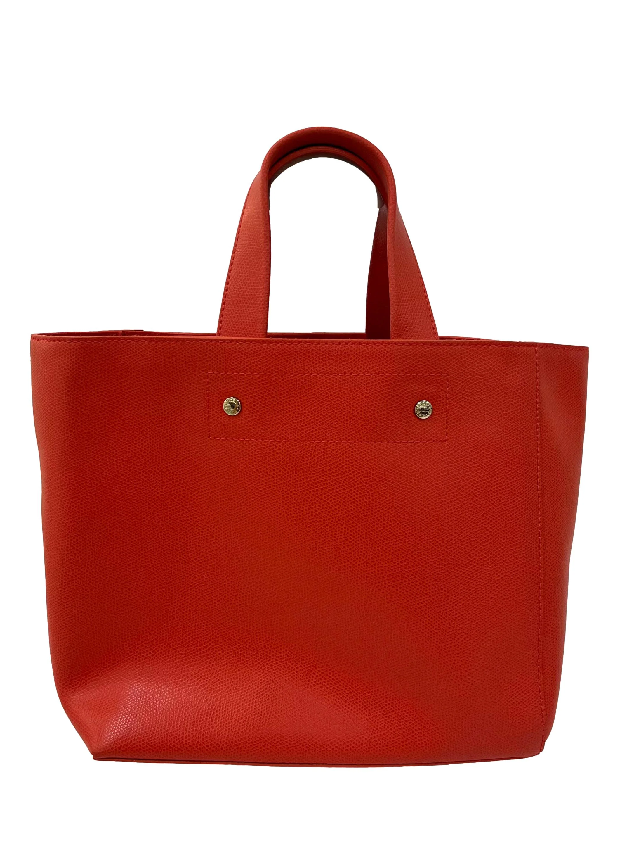 Coral Red Musa M Tote Bag - Image 3