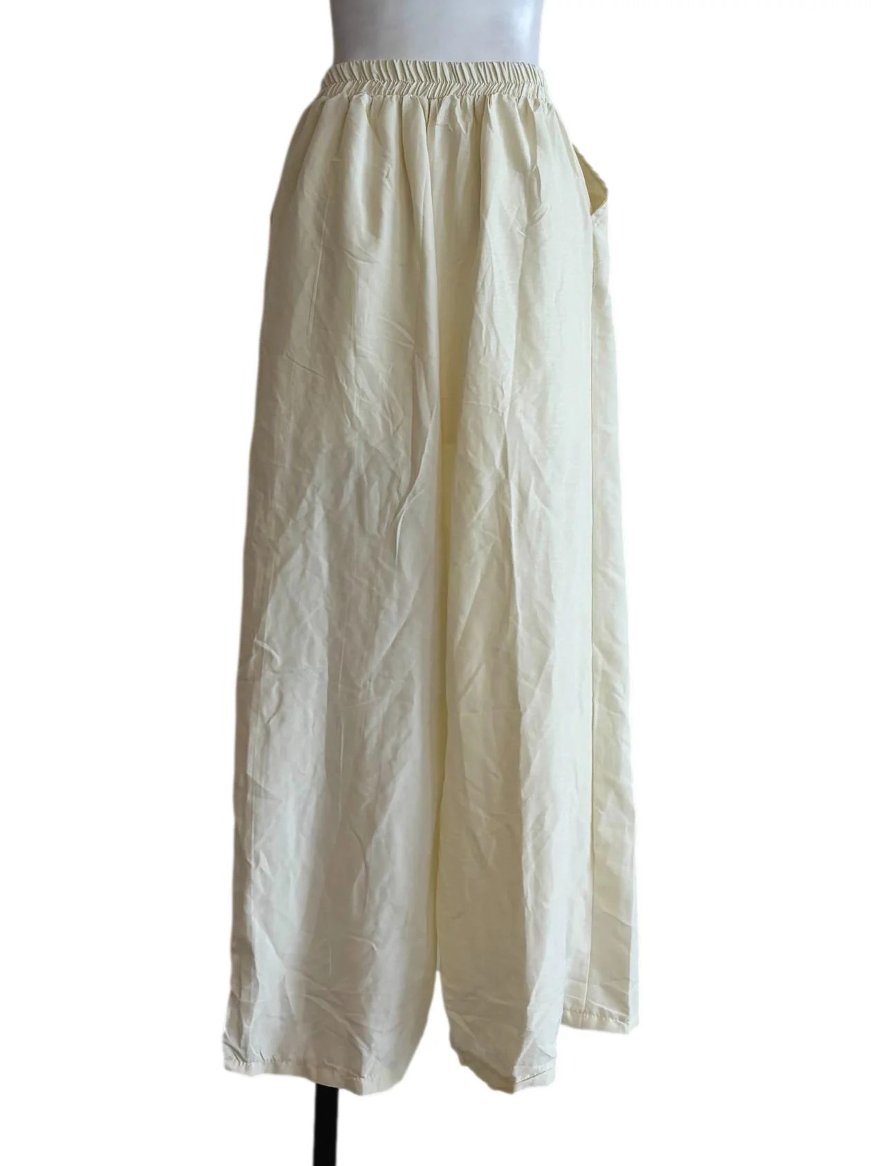Cornsilk White Wide Relaxed Pants - Image 2