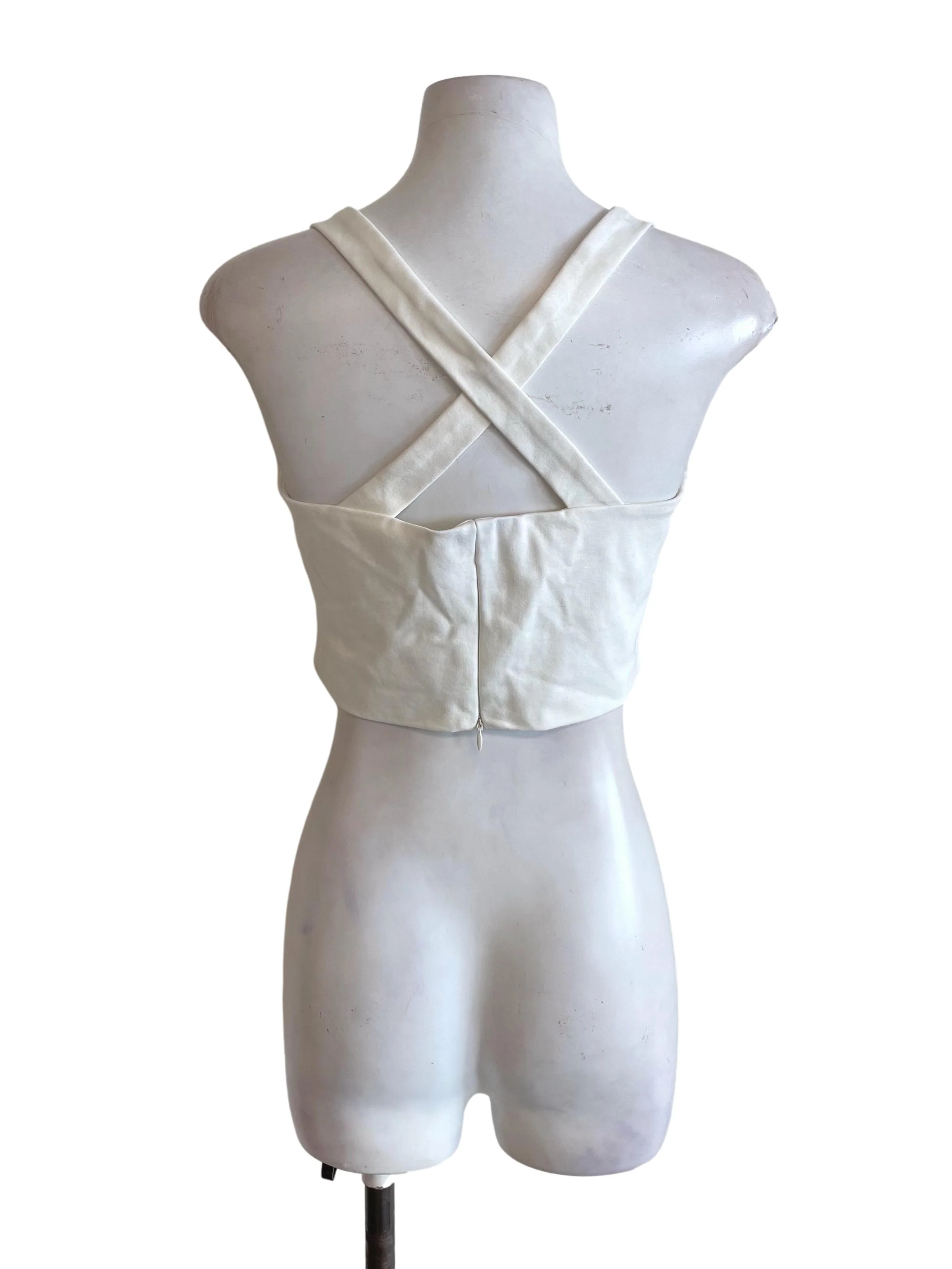Cotton Halter Neck Crop Top - Image 2