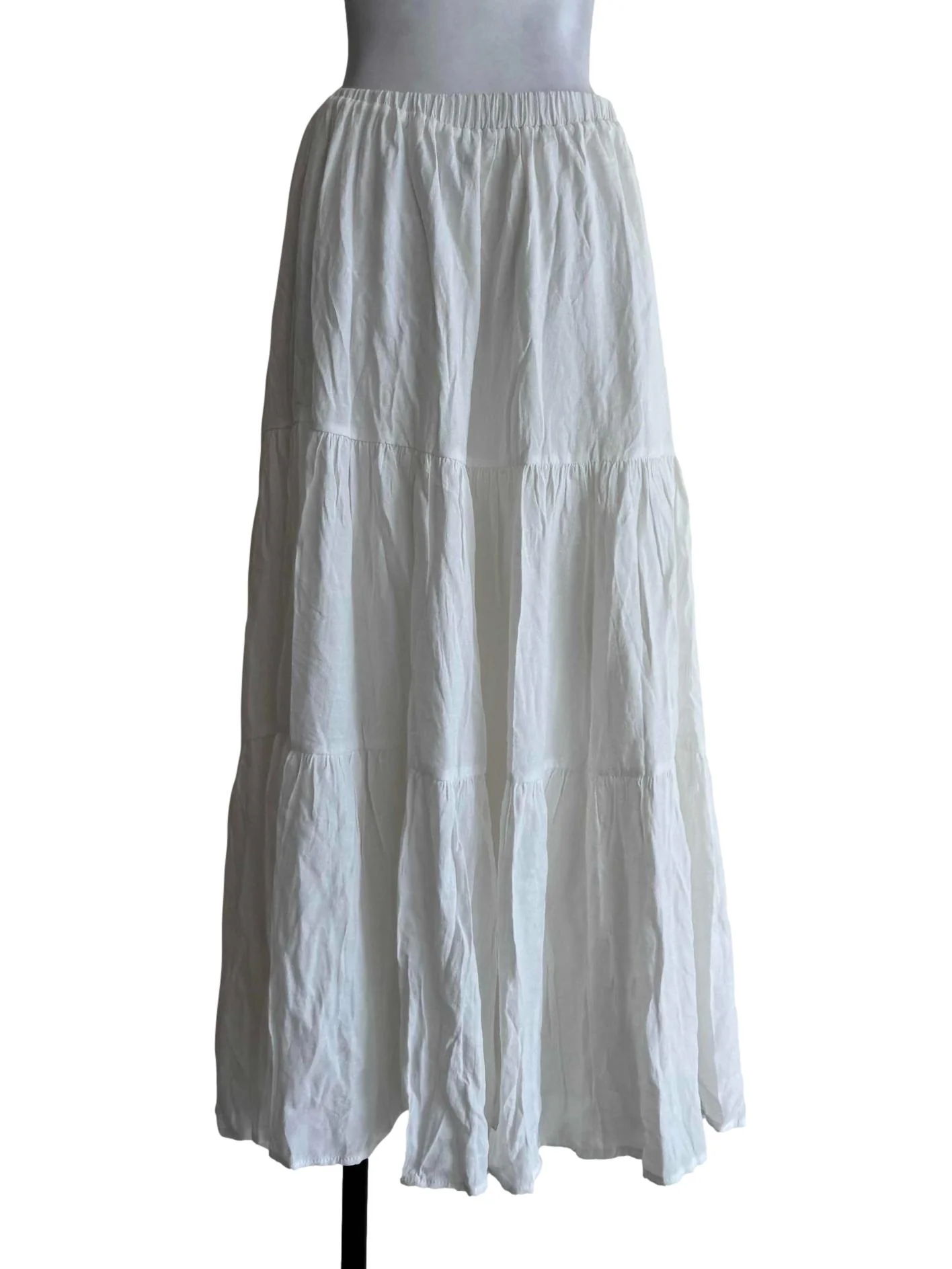 Cotton White Boho Skirt