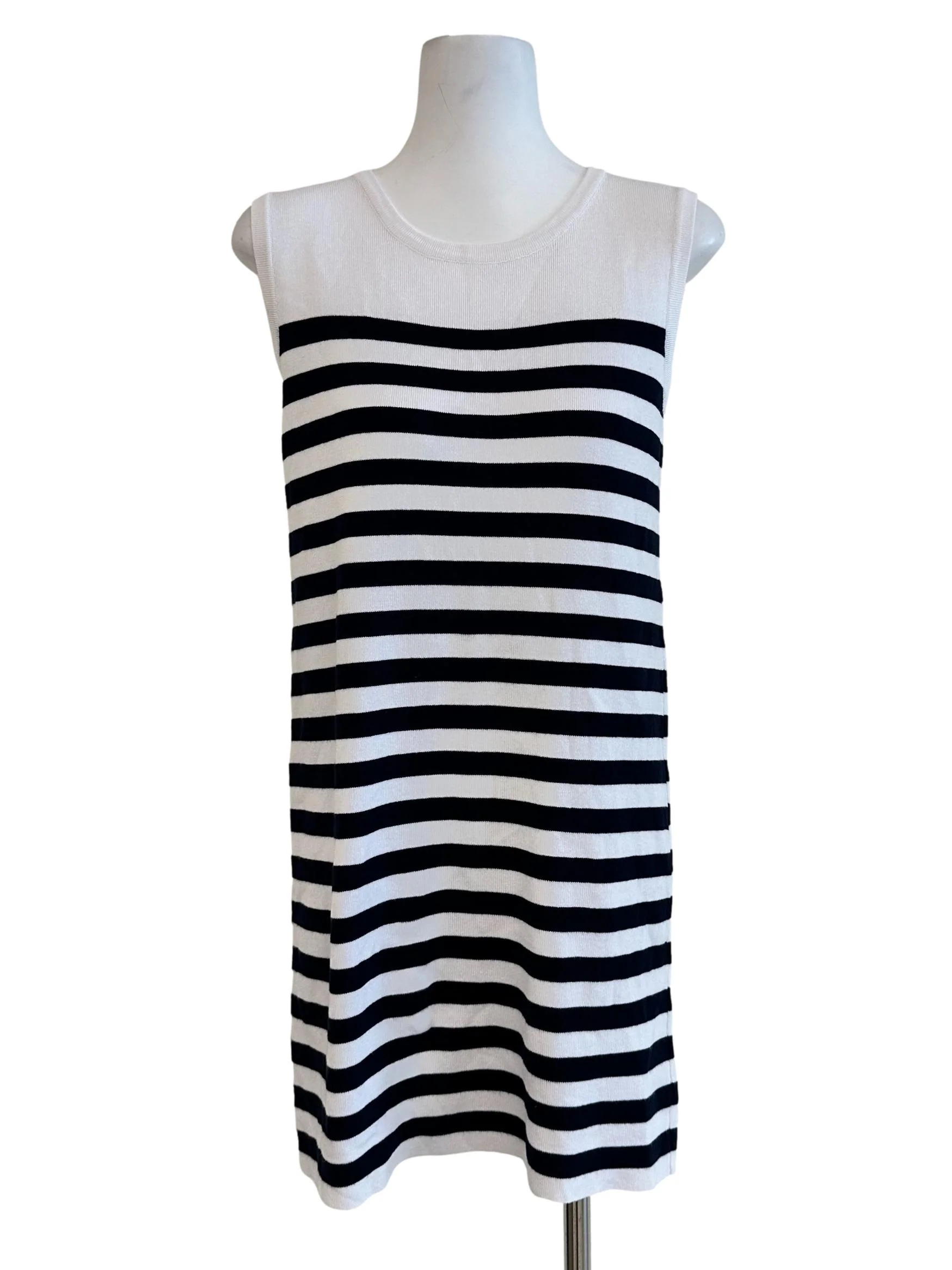 Cotton White Stripes Mini Dress