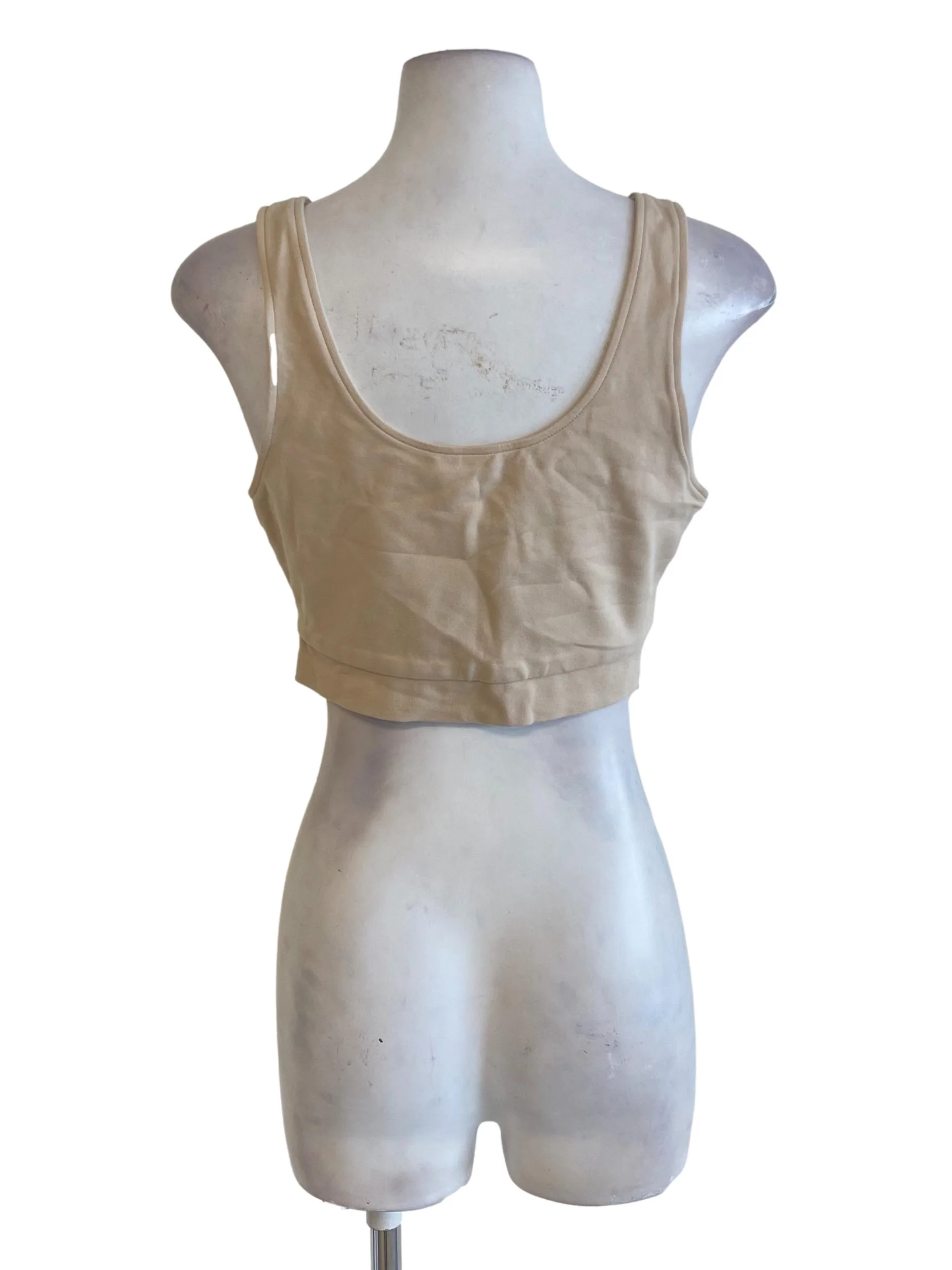 Cream Beige Reversible Tank Top - Image 2