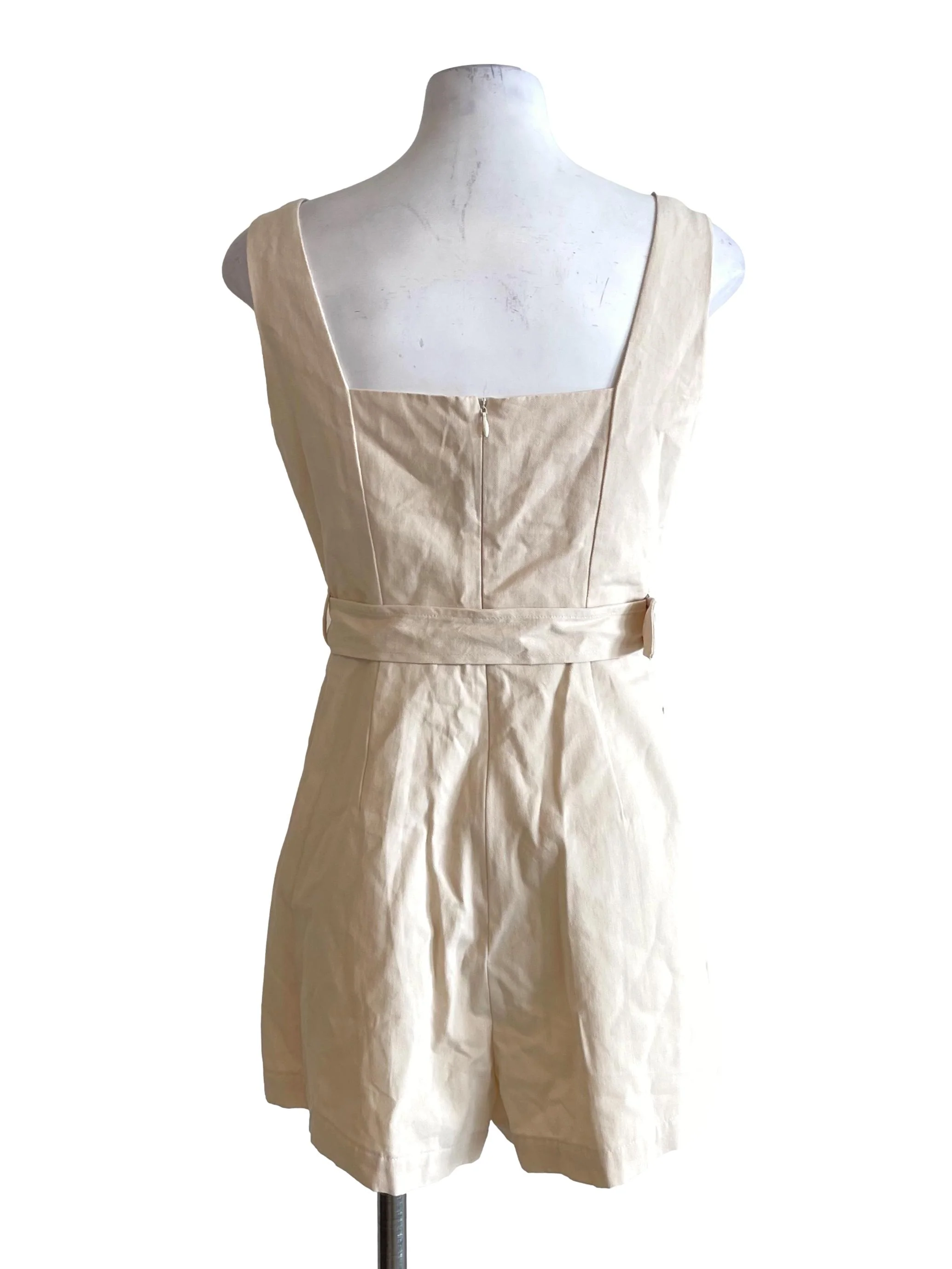 Cream High Waist Romper - Image 2