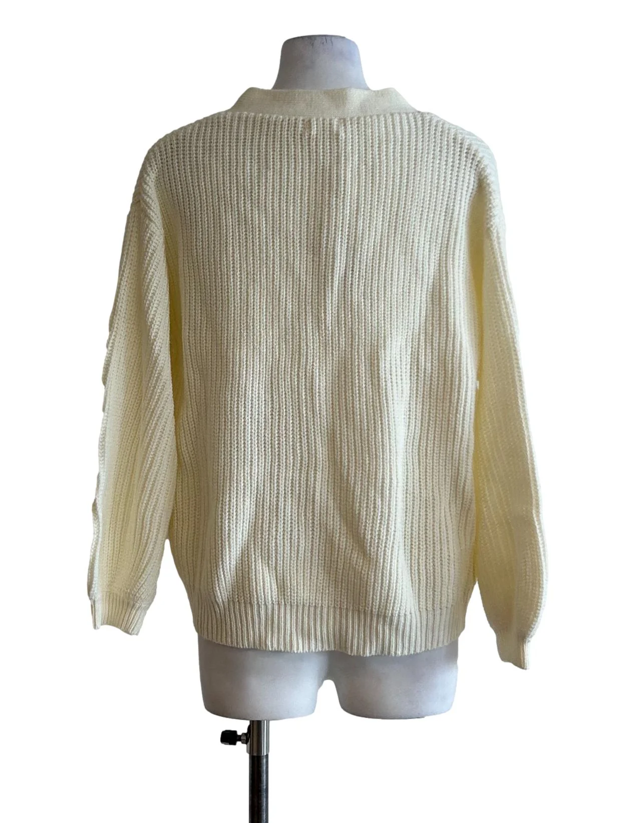 Cream Knitted Cardigan - Image 2