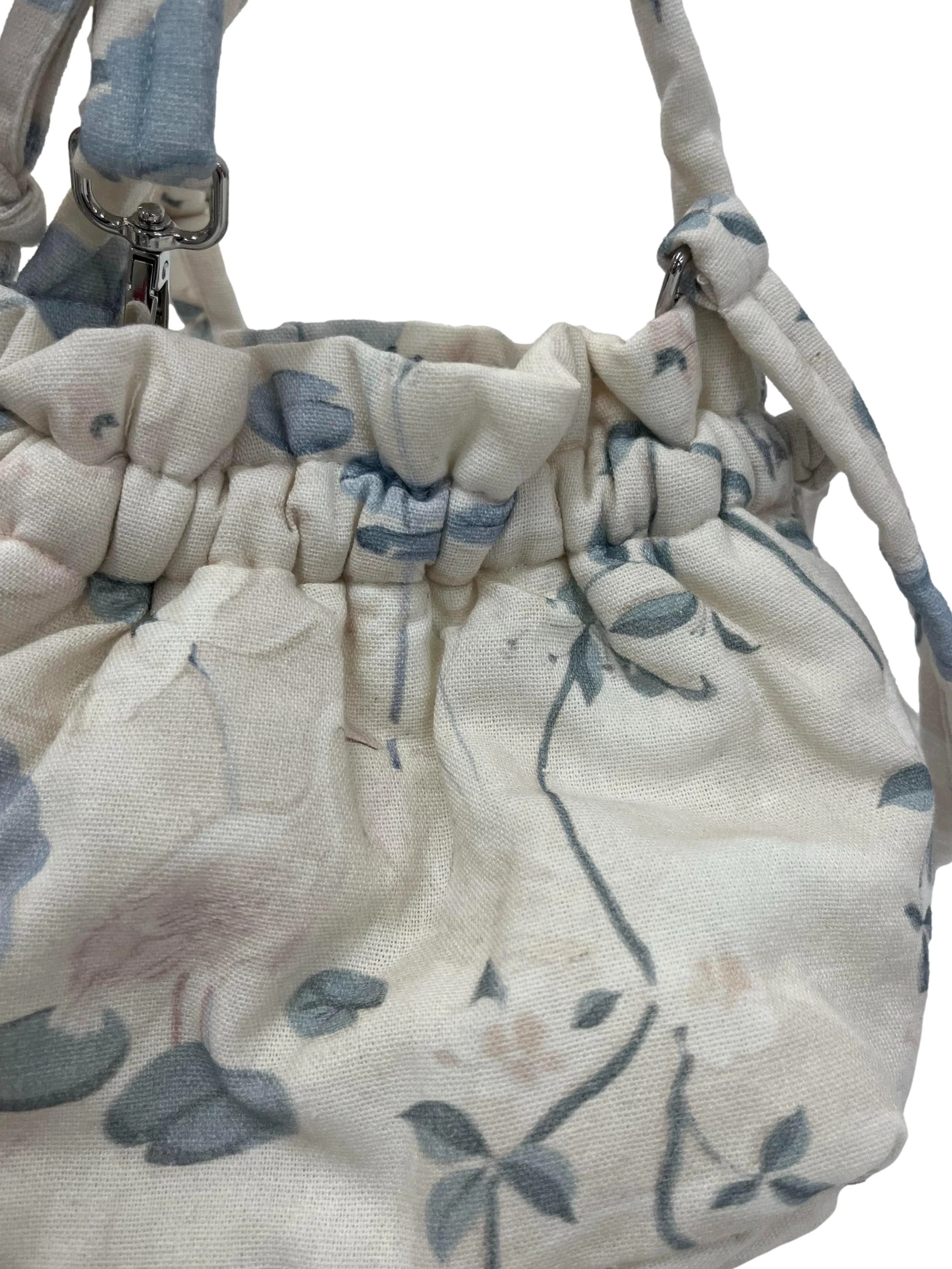 Cream Lotus In Bloom Puffy Bag - Image 5