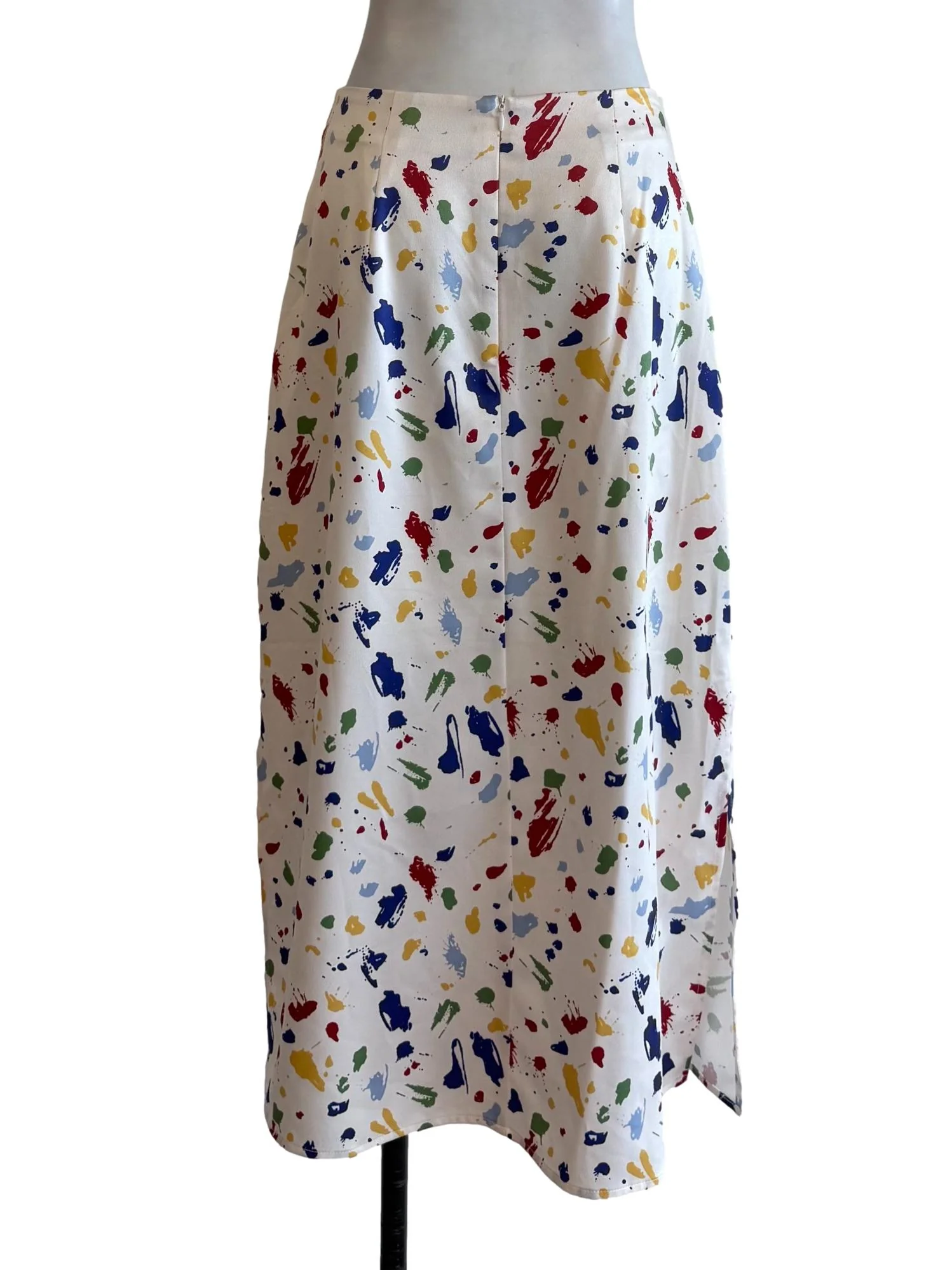 Cream Painting A-Line Skirt - Image 2