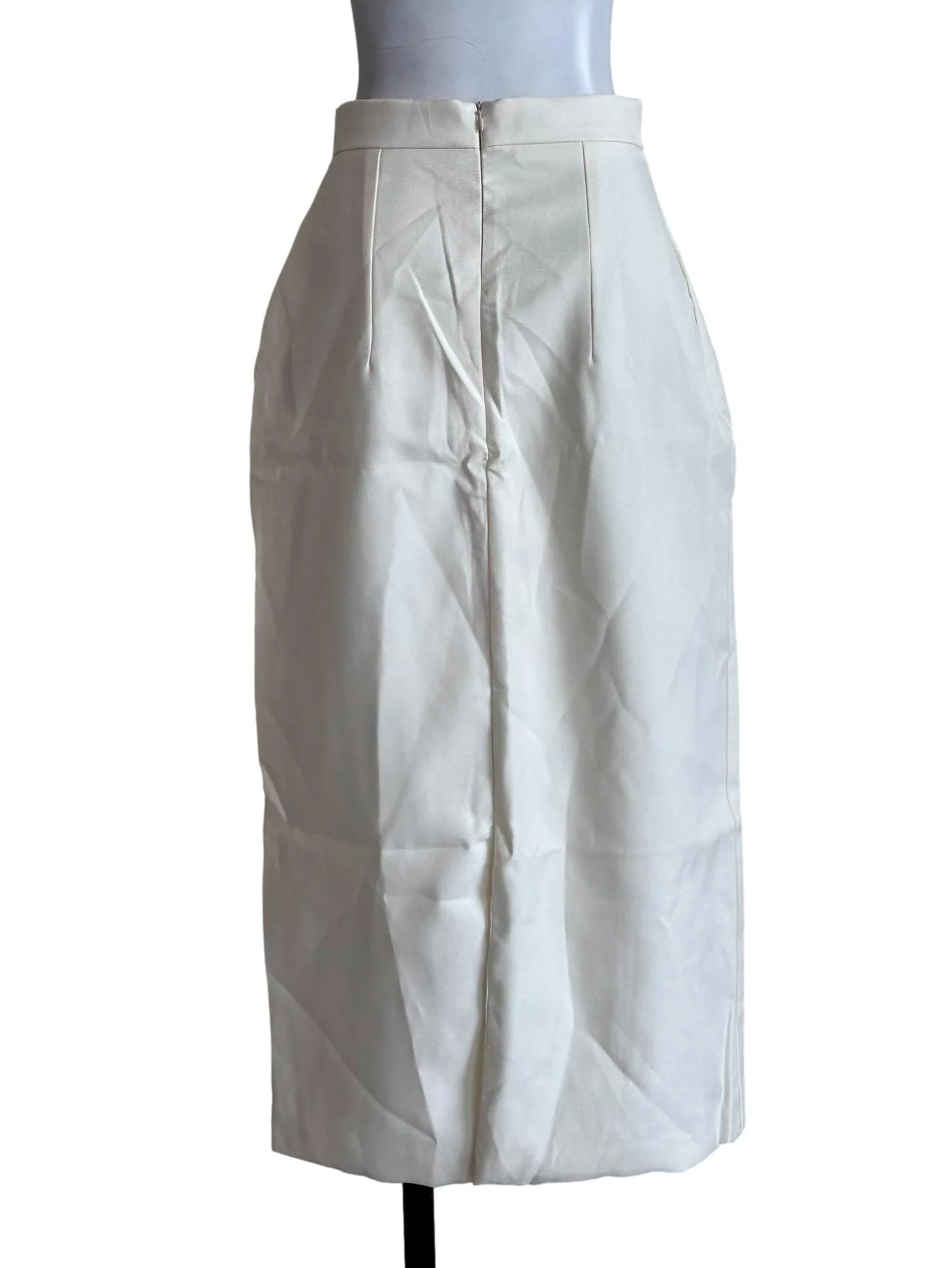 Cream Pencil Cut Skirt - Image 2