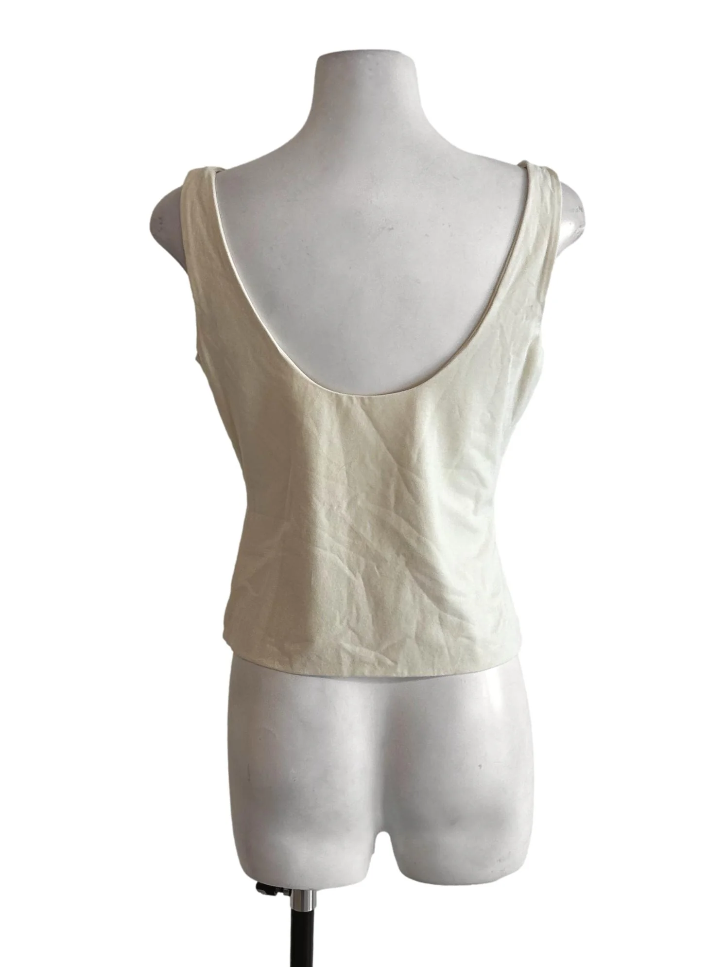 Cream Scoop Neckline Top - Image 2