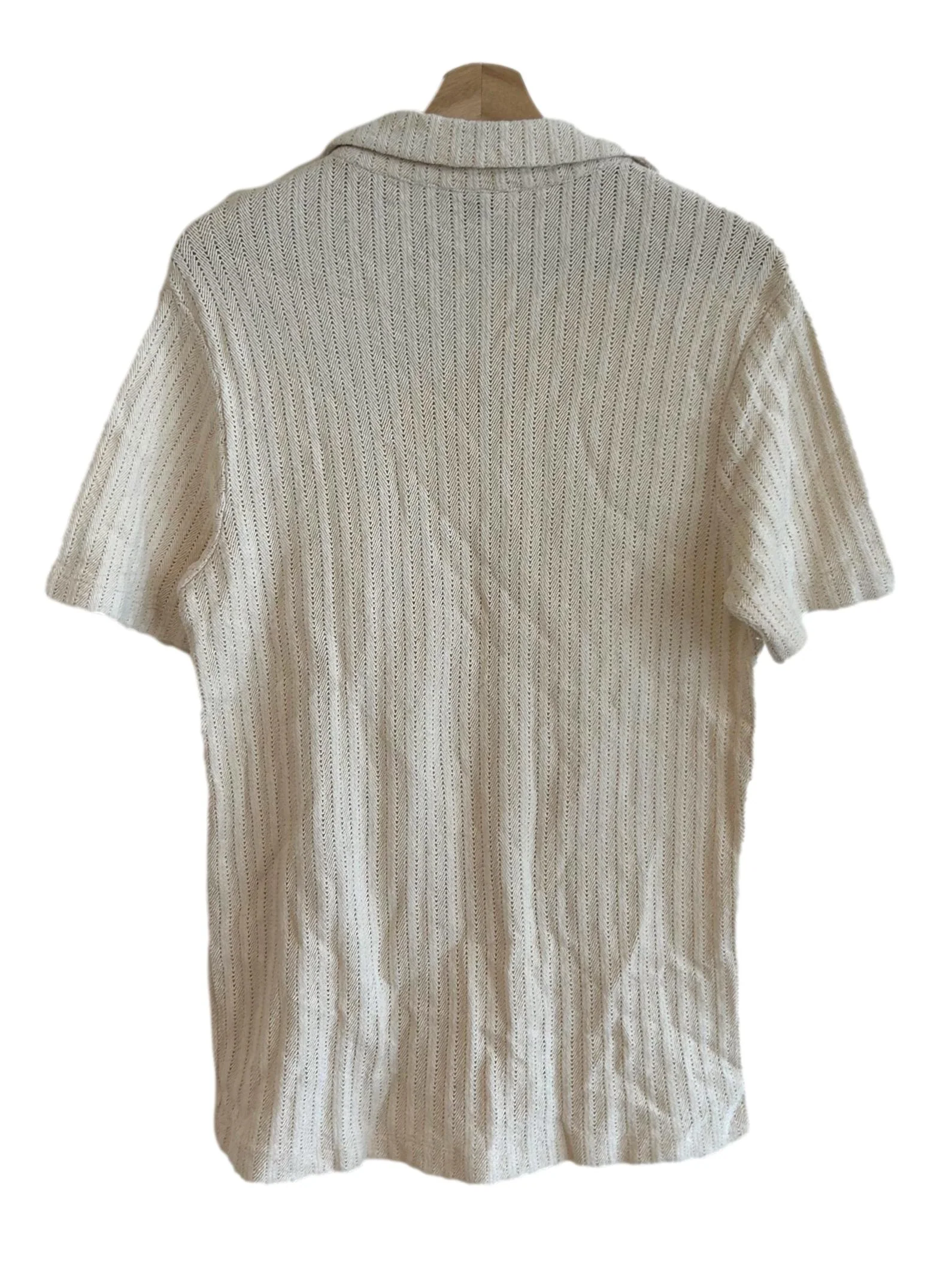 Cream White Knitted Shirt - Image 2