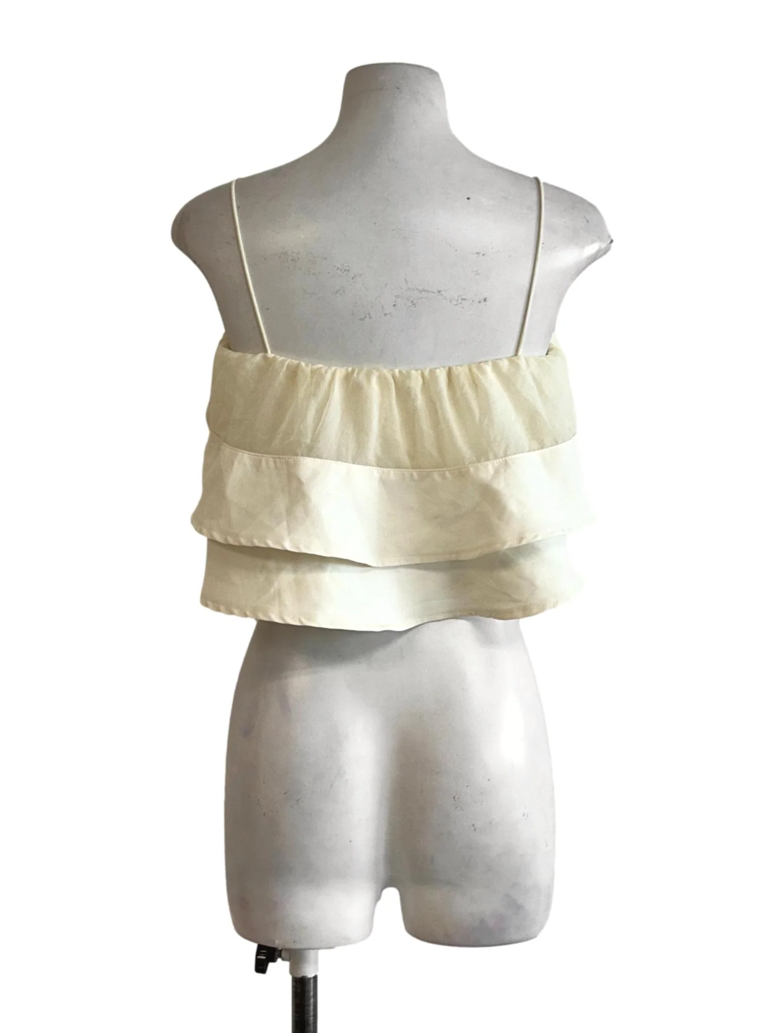 Cream White Ruffle Cami Top - Image 2