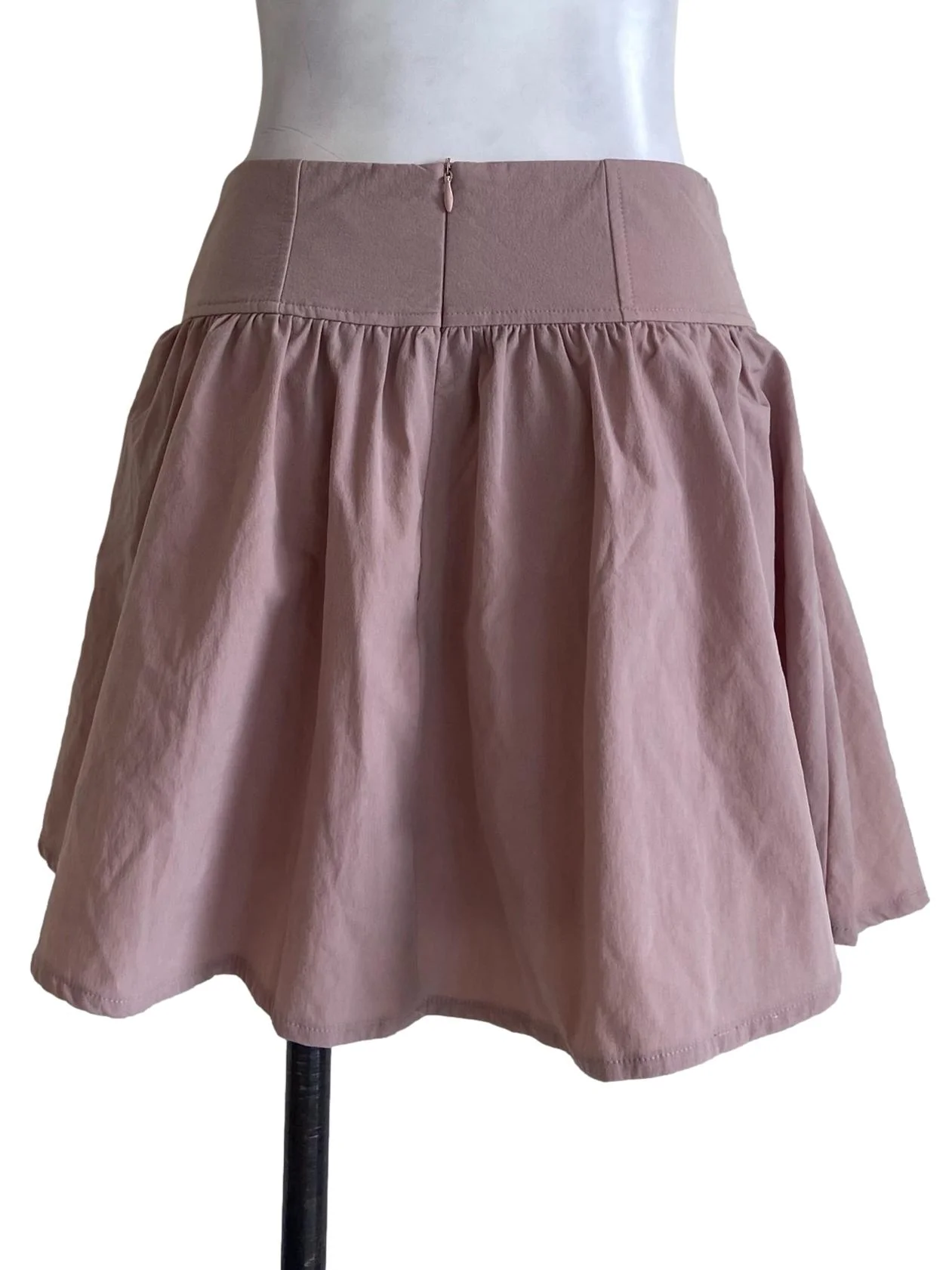 Crepe Pink Tie Detail Skorts - Image 2