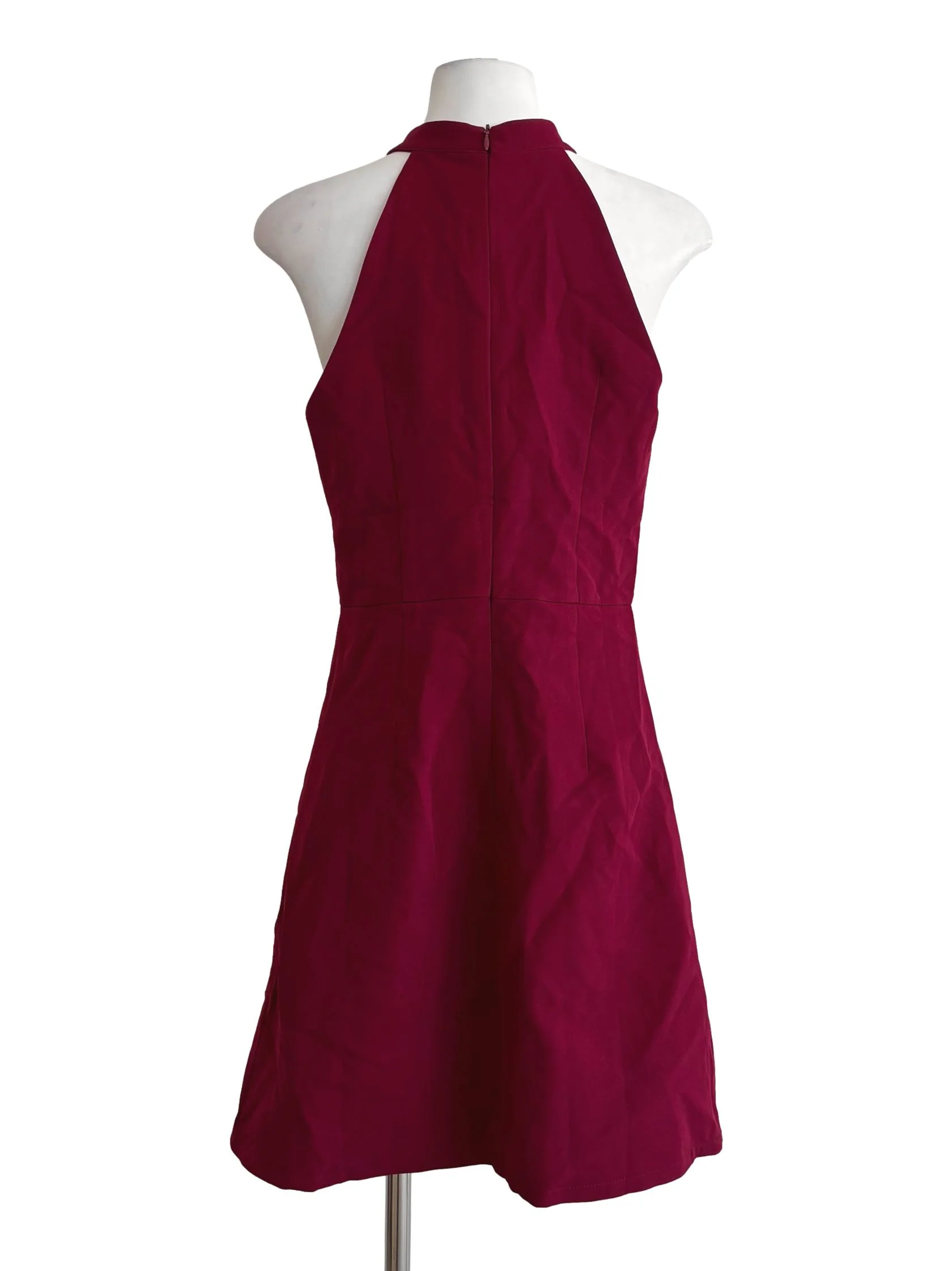 Crimson Red Sleeveless Cheongsam Dress - Image 2