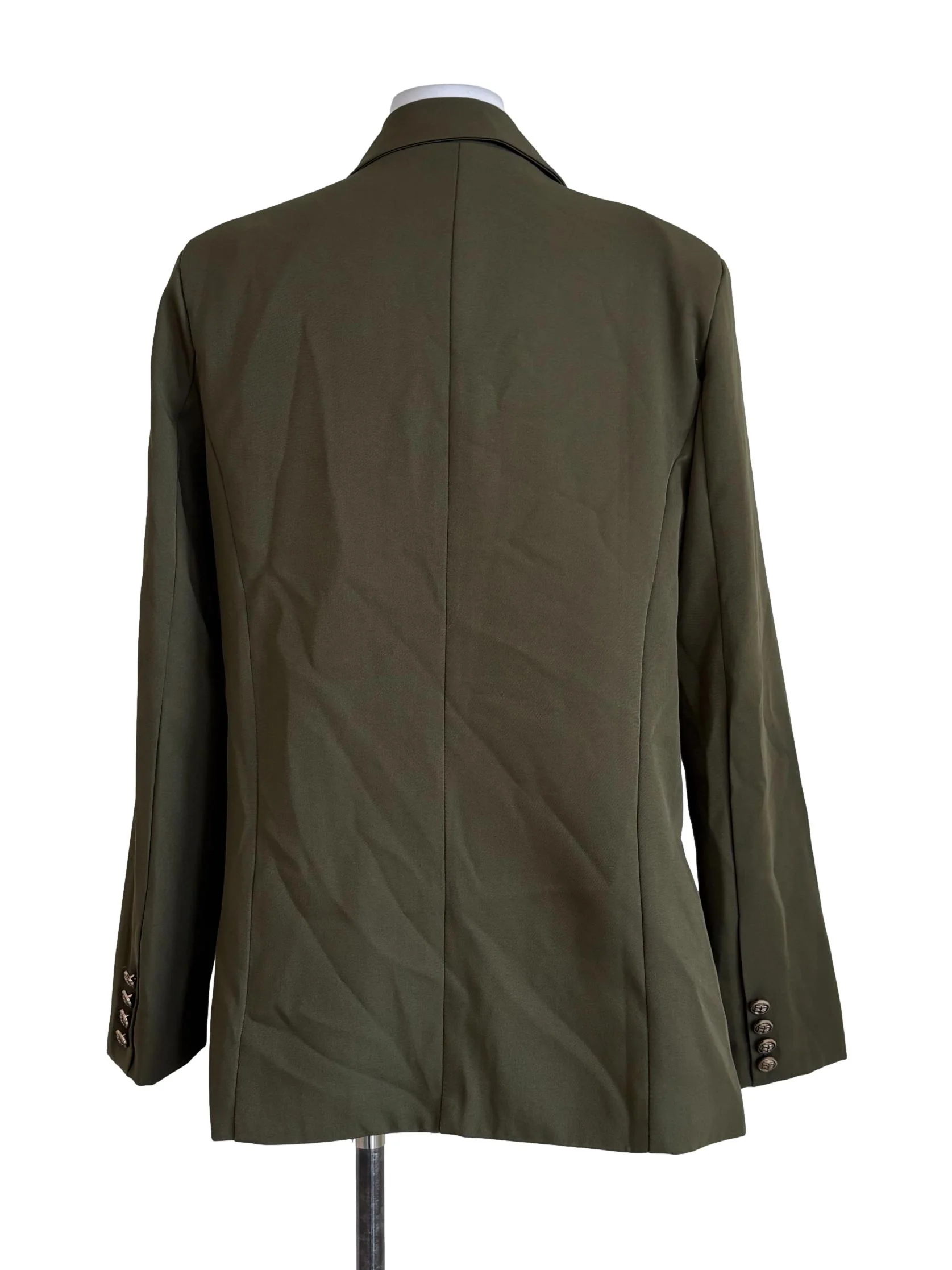 Crocodile Green Double Button Blazer - Image 2