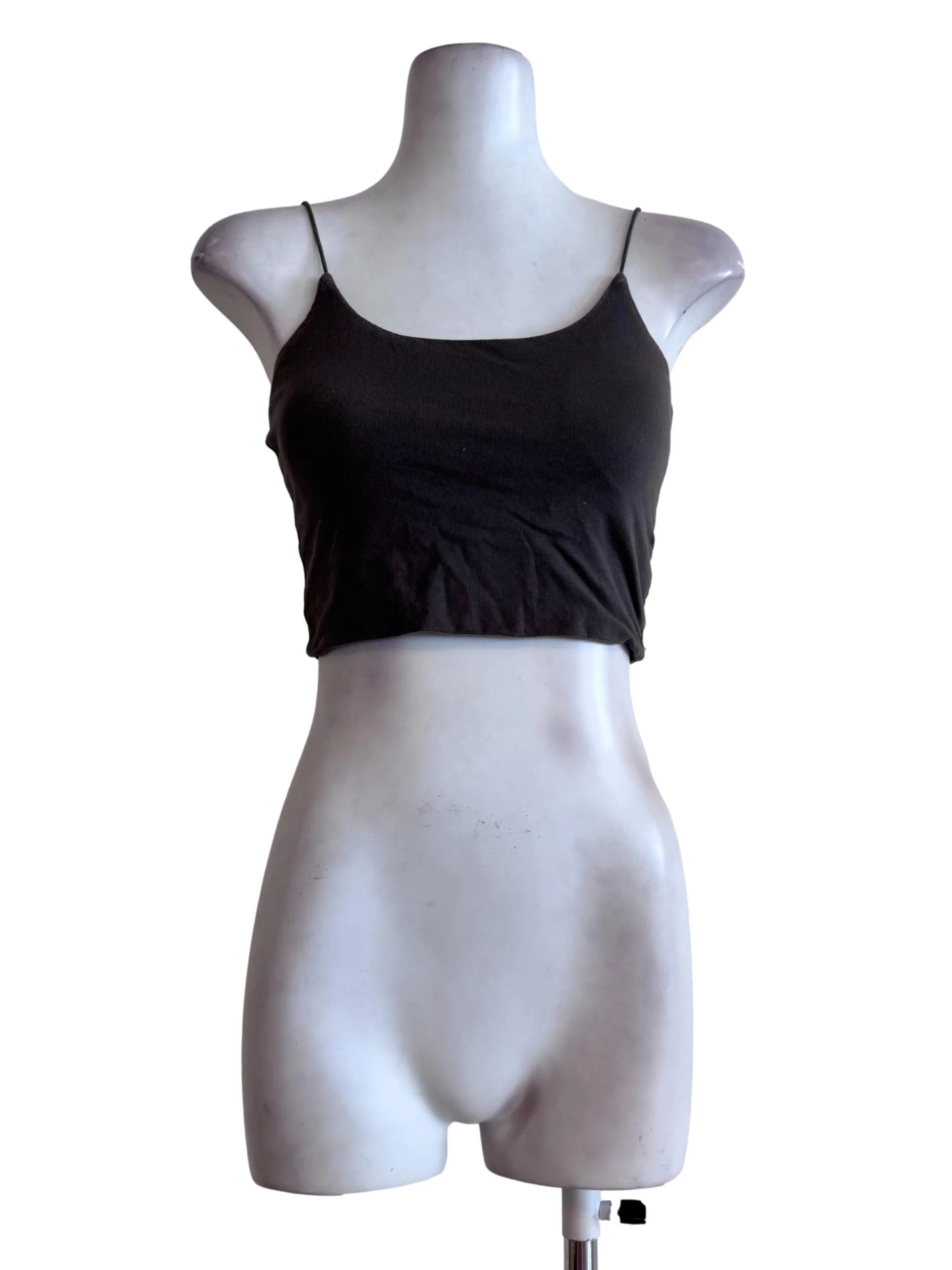 Crocodile Green Sleeveless Scoop Neck Top