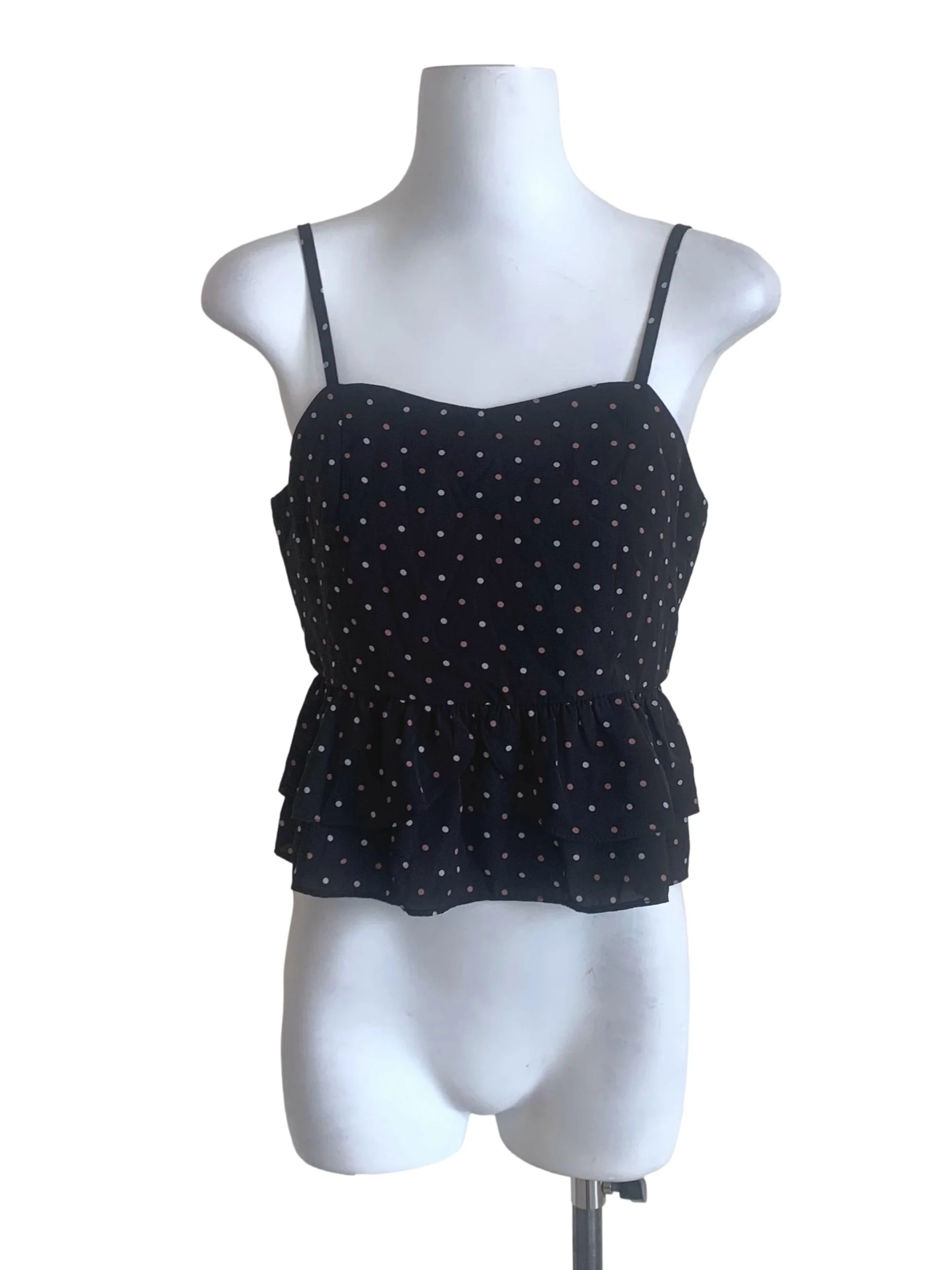Crow Black Dot Pattern Top