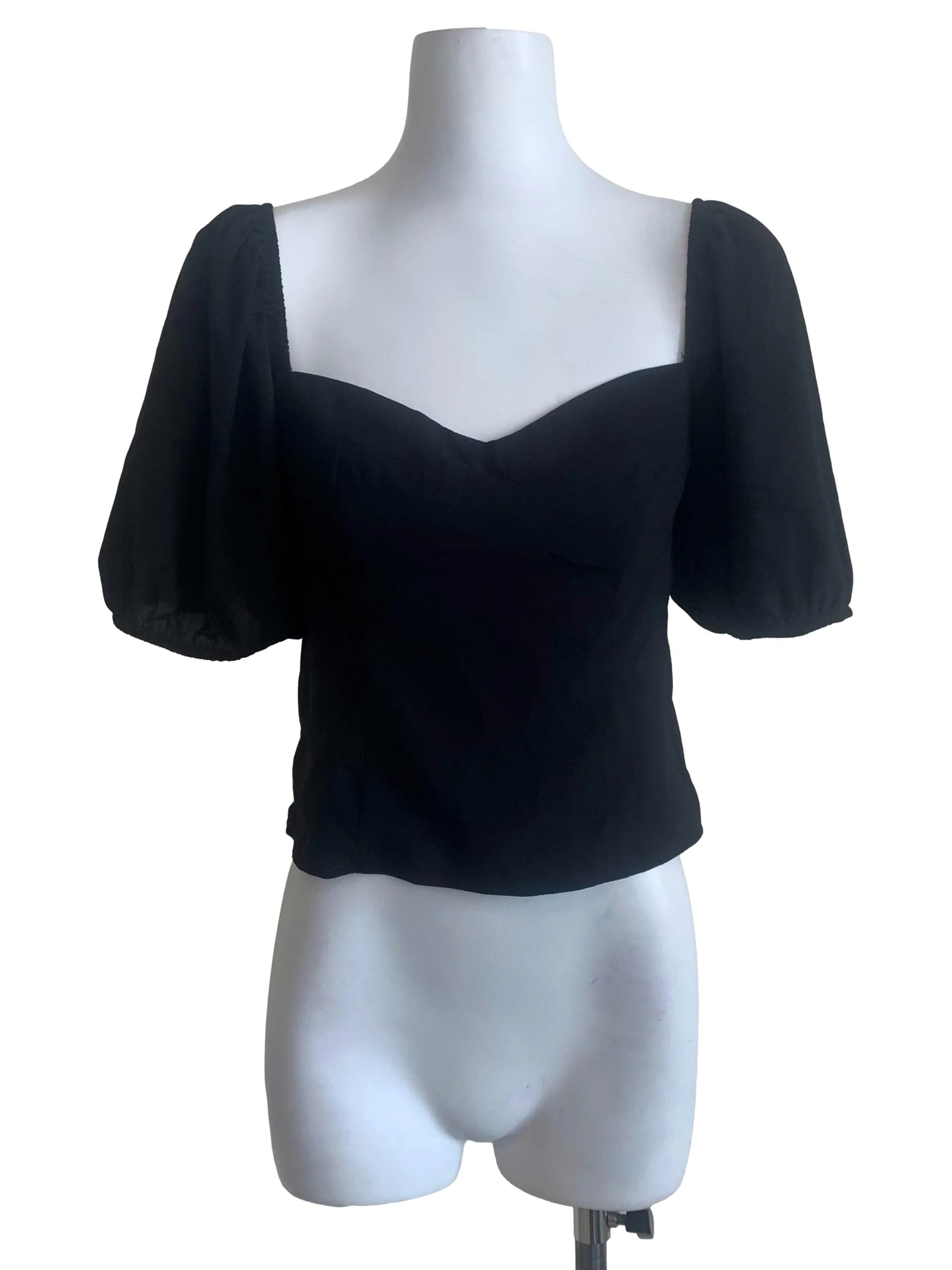 Crow Black Smocked Top