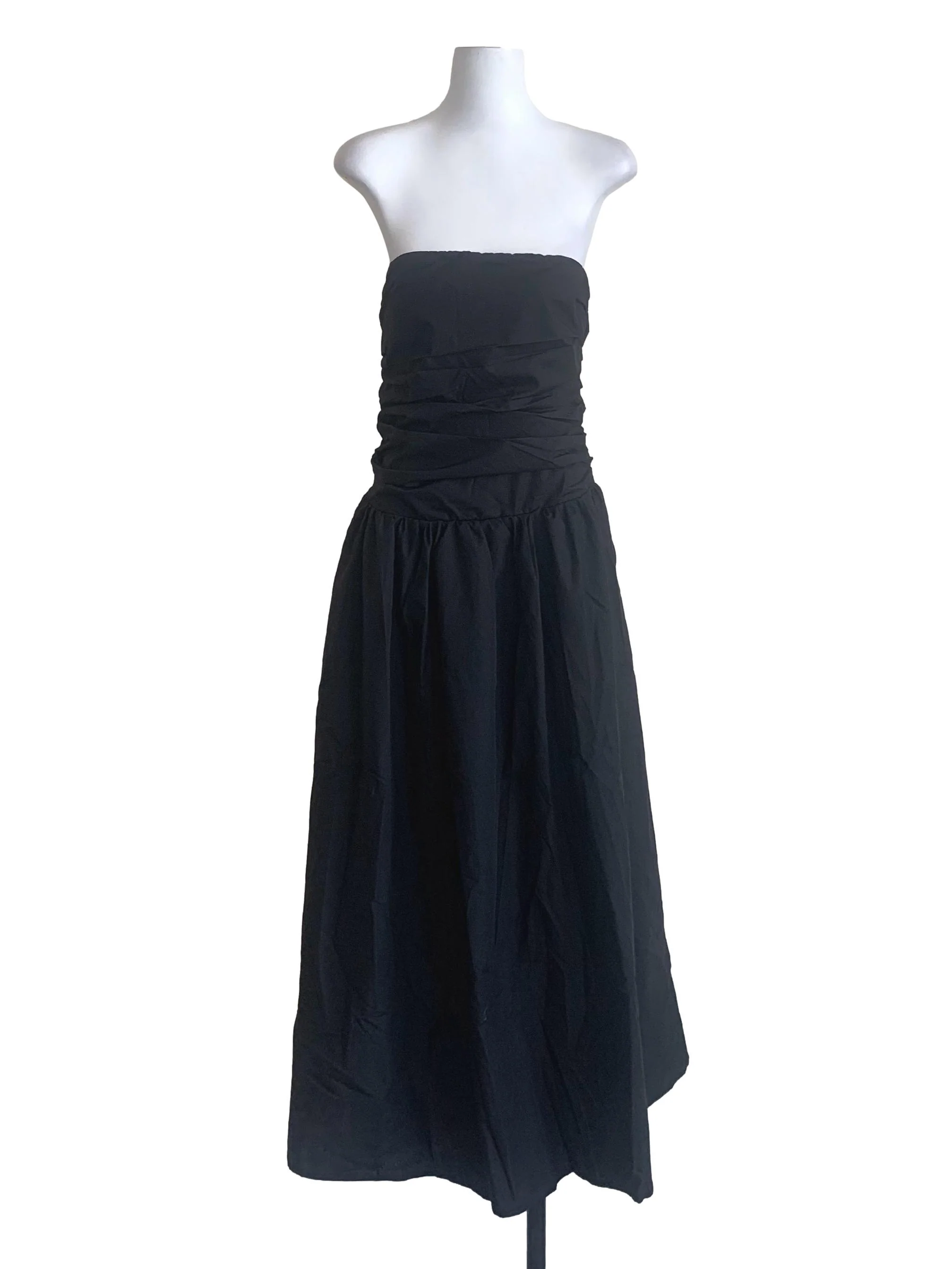 Crow Black Strapless Dress YHF