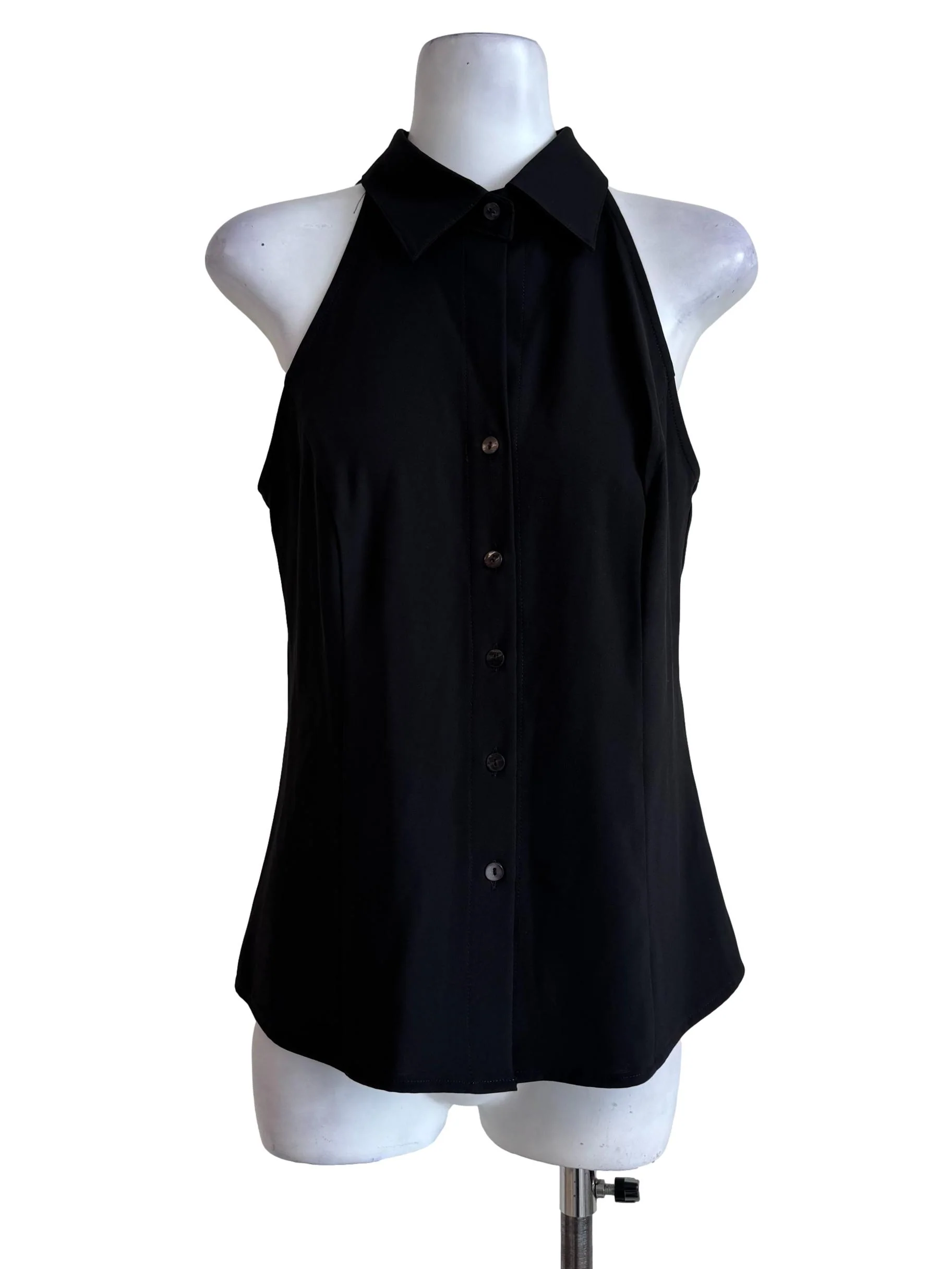 Crow Black Sleeveless Top