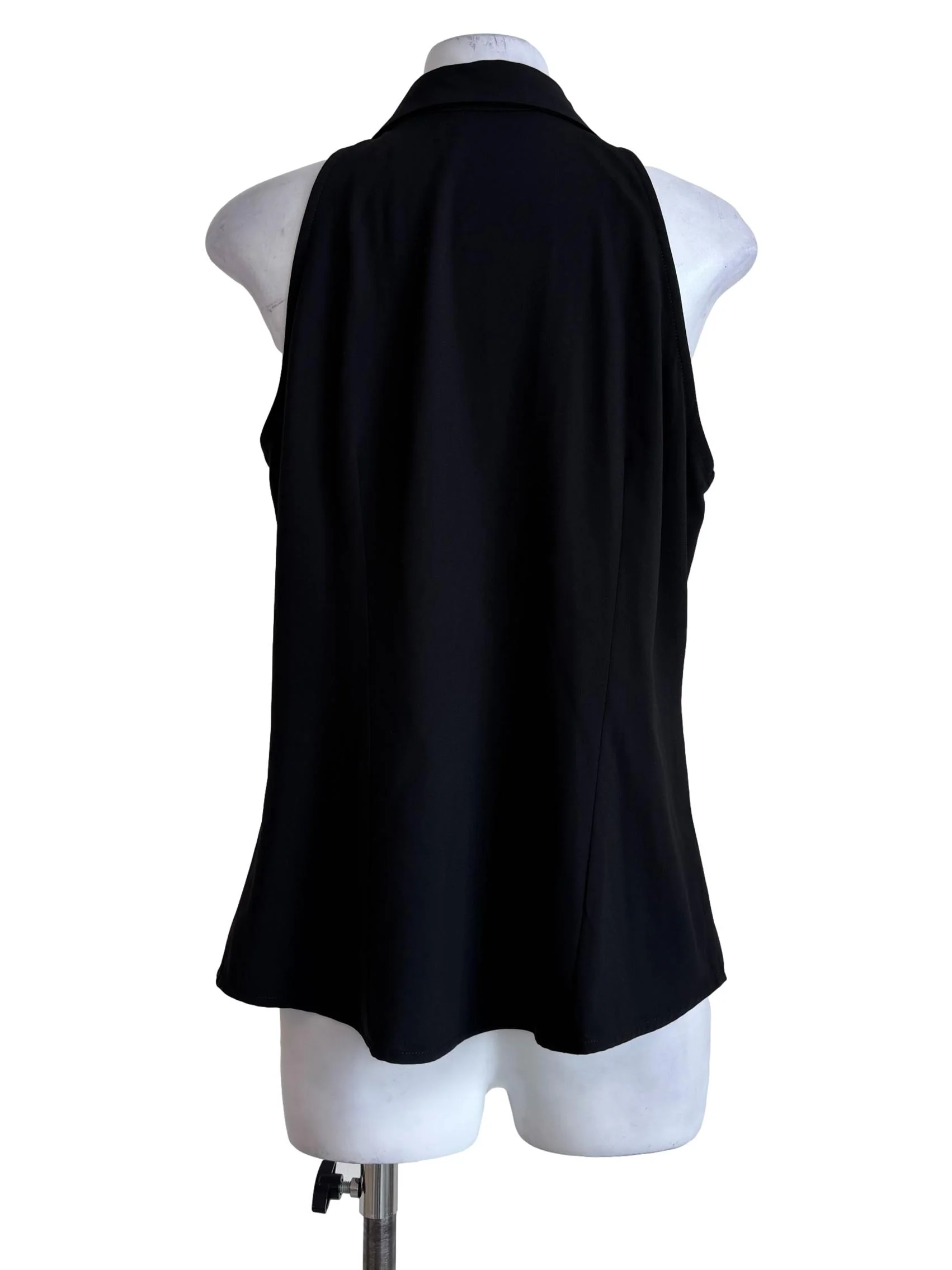 Crow Black Sleeveless Top - Image 2