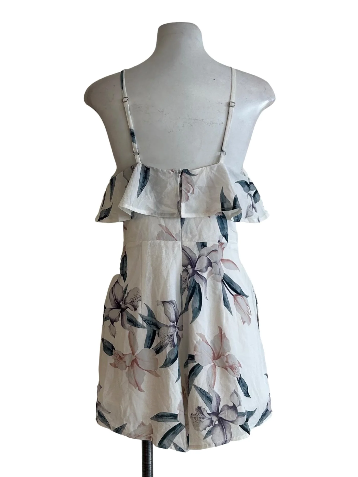 Daisy White And Floral Cami Romper TTR - Image 2