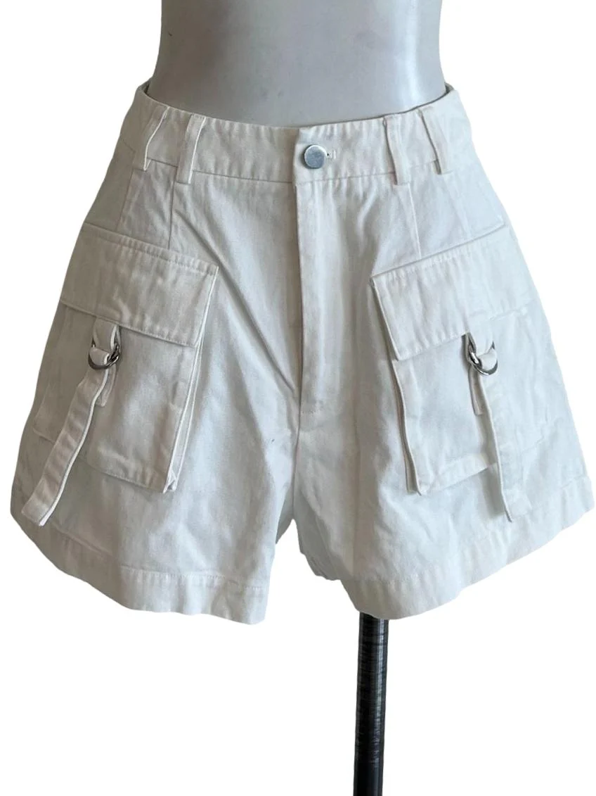 Daisy White Cargo Short